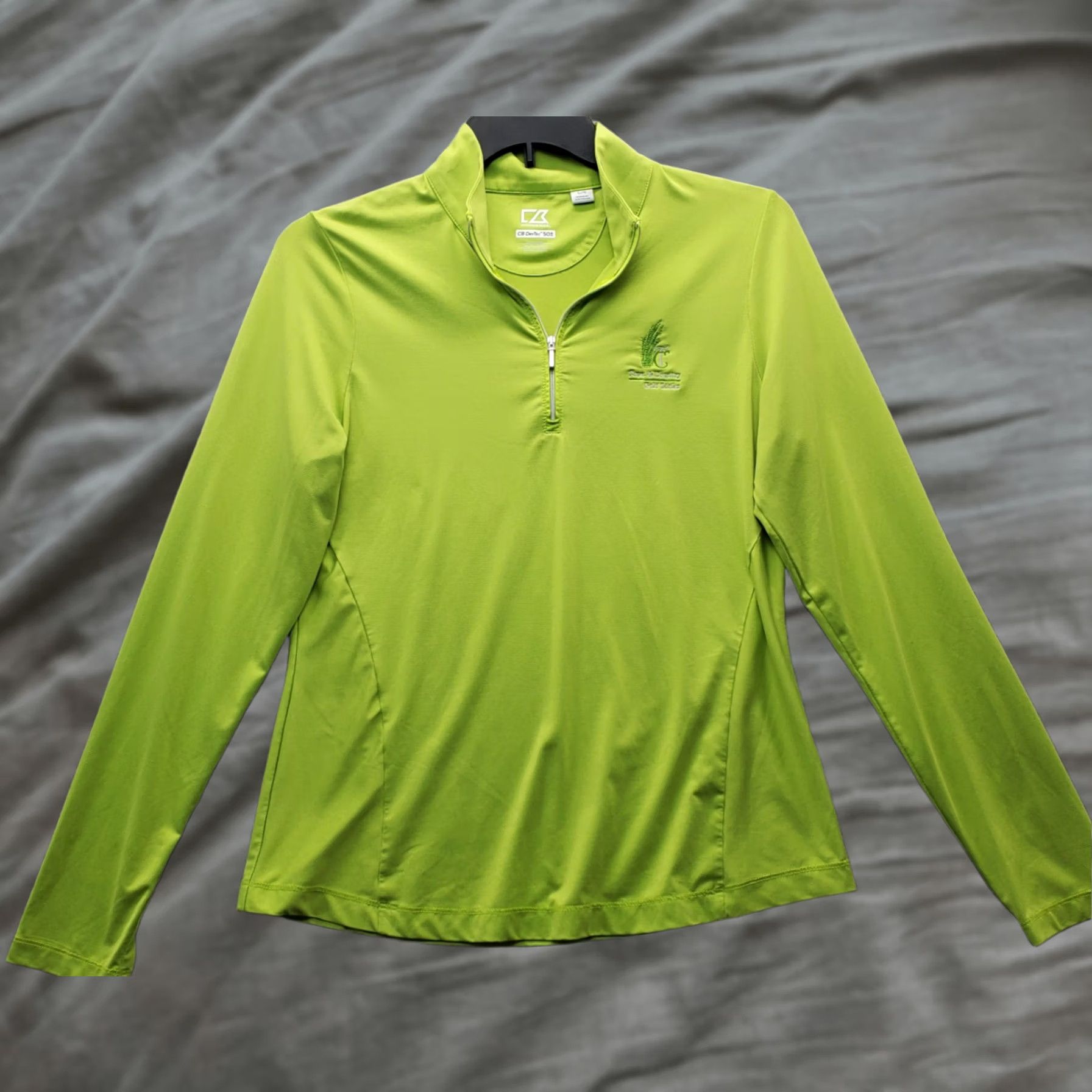 Cutter & Buck Cutter & Buck Activewear Top Women L Green 1/4 Zip Casual Outdoor Golf - Mens? Size L / US 10 / IT 46 - 1 Thumbnail