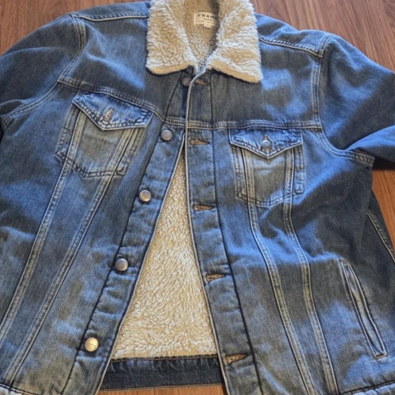 Frame Frame Denim XL Men's Furry Lined Jacket - Excellent! Size US XL / EU 56 / 4 - 4 Thumbnail