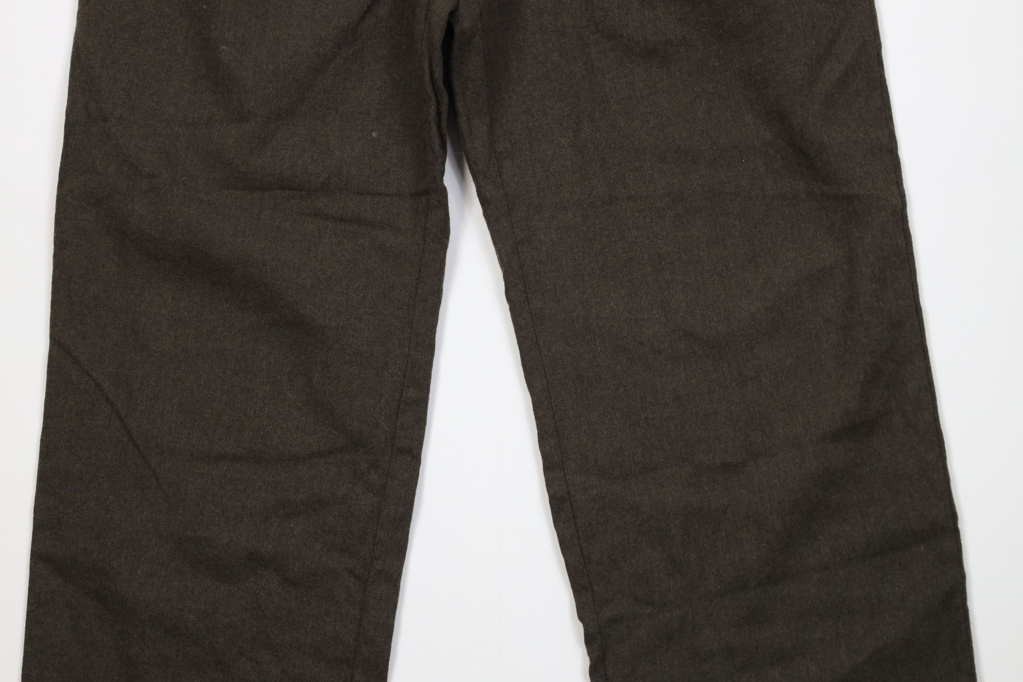 Vintage Vintage 90s Streetwear Wool Knit Wide Leg Chino Pants Green Size US 36 / EU 52 - 3 Thumbnail