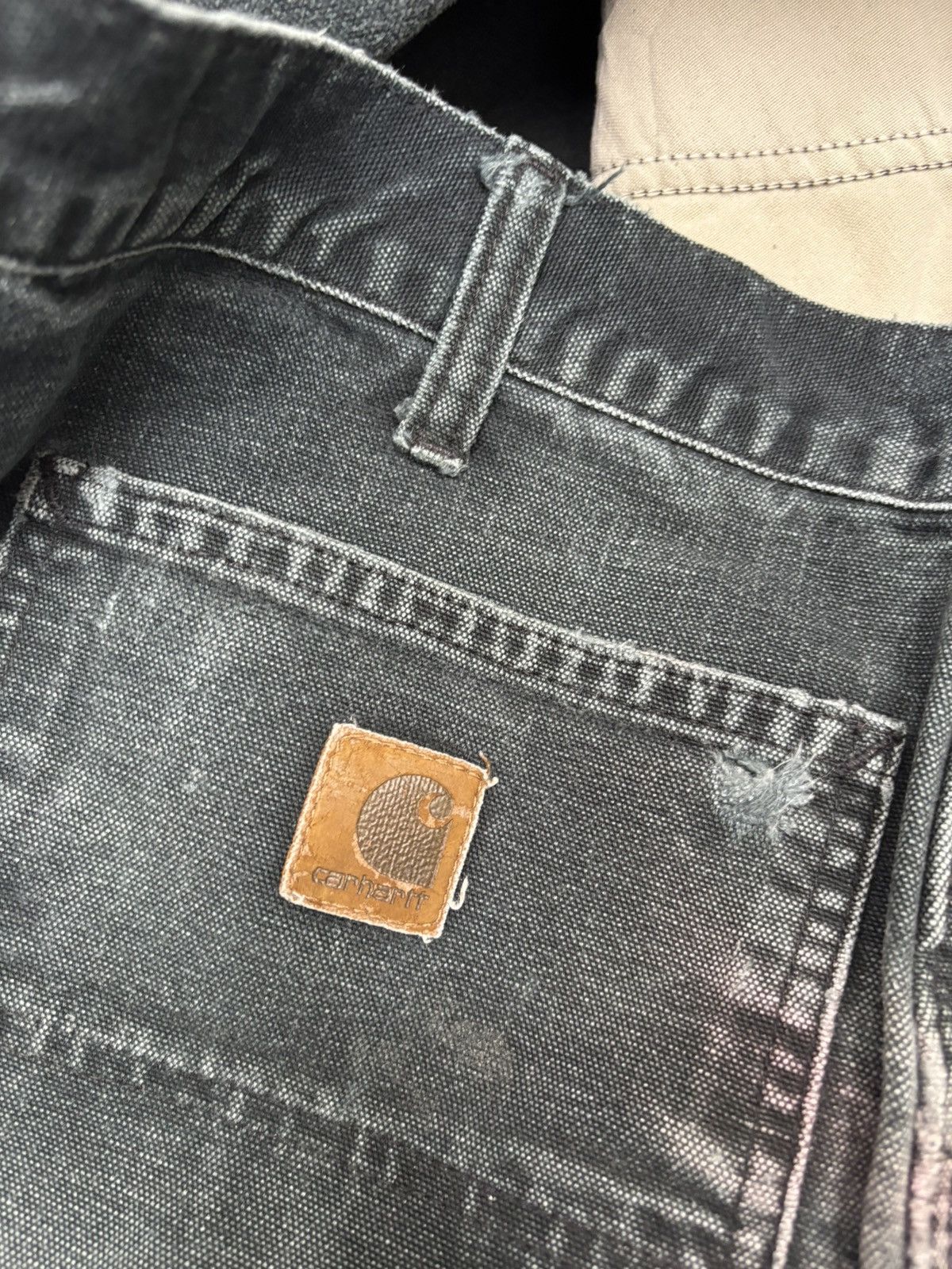 Kapital CARHARTT THRASHED DISTRESSED TYE DYE CUT LEG BAGGY JEANS Size US 36 / EU 52 - 10 Thumbnail