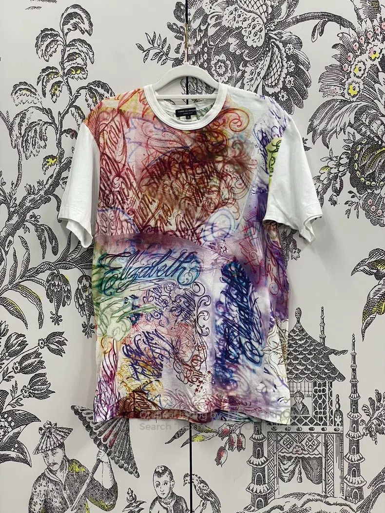Comme des Garcons Comme Des Garcons Men's Colorful Pattern Printed White Sho Size US S / EU 44-46 / 1 - 1 Thumbnail