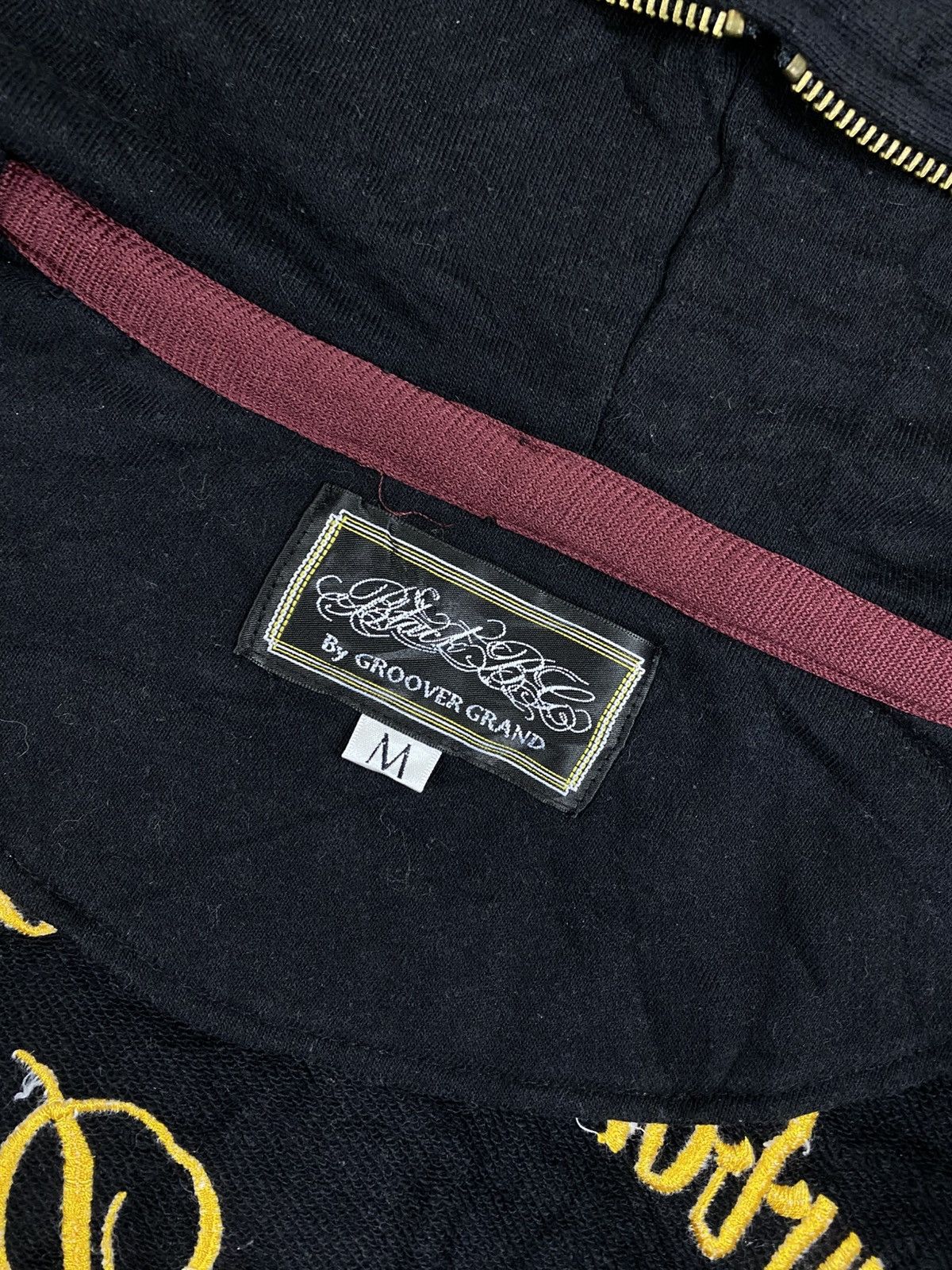 Japanese Brand Vintage Groover Grand Black Embroidered Wording Hoodie Size US S / EU 44-46 / 1 - 11 Thumbnail