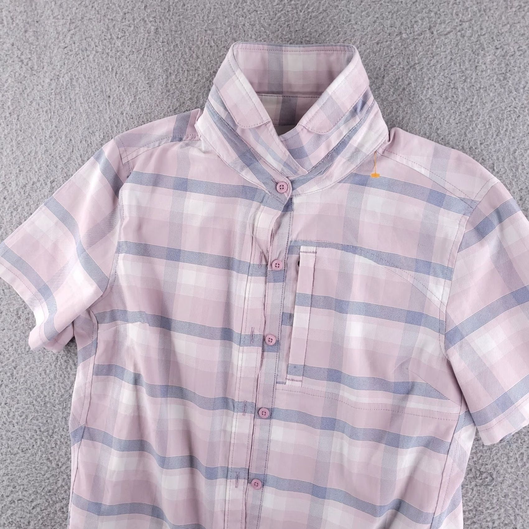 ASCENO Ascend Shirt Womens Small Pink Button-Up Short Sleeve Performance Pink Womens S Size S / US 4 / IT 40 - 2 Thumbnail
