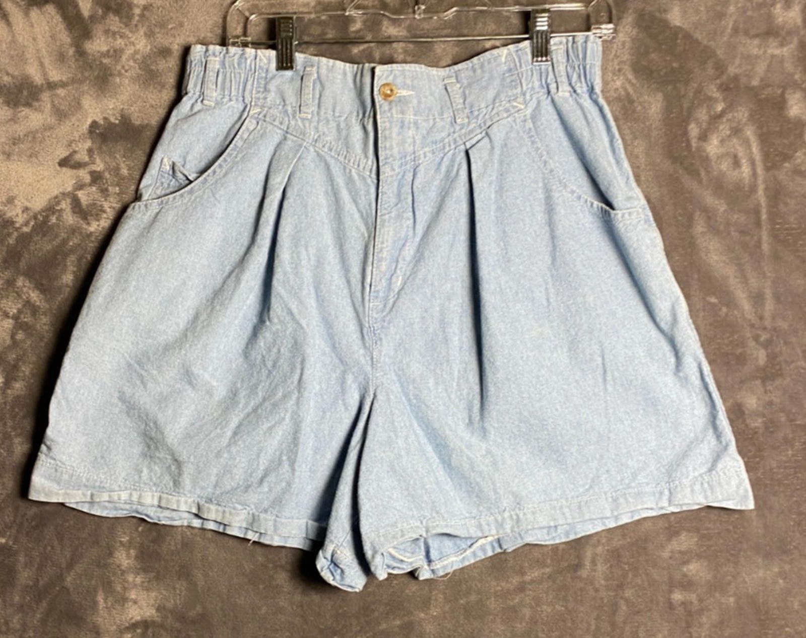 Dockers 90s Dockers Denim Mom Shorts Sz 12 Pleated Y2K High Rise B15 Size 34" / US 12 / IT 48 - 1 Thumbnail