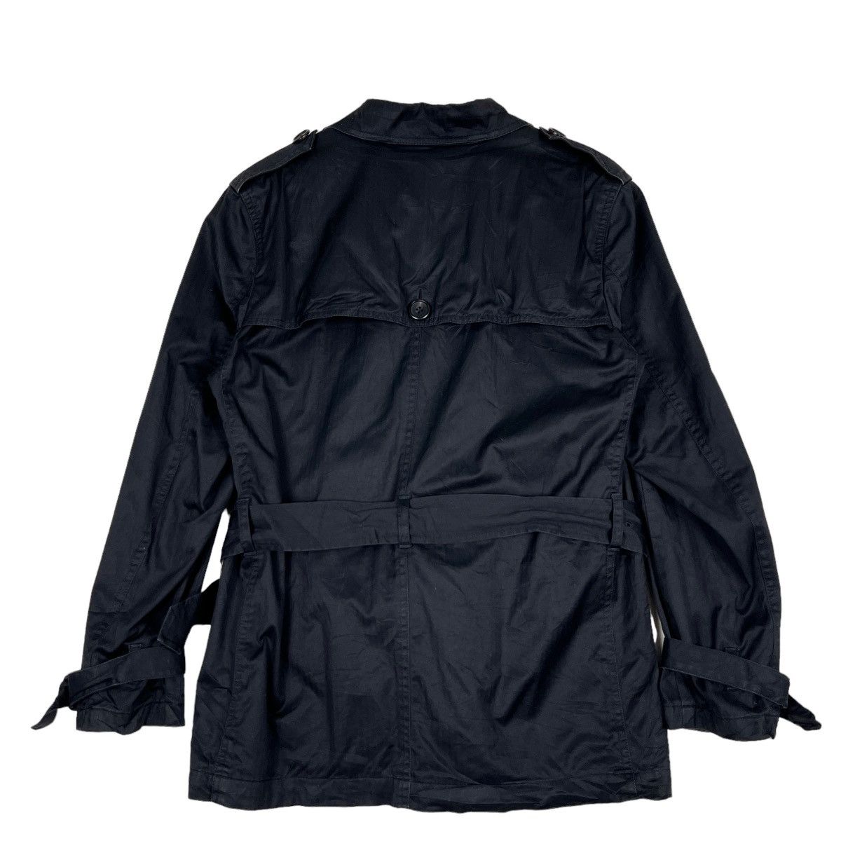 R.Newbold 🔥 BLACK R.NEWBOLD BELTED TRENCH COAT JACKET Size US M / EU 48-50 / 2 - 8 Thumbnail