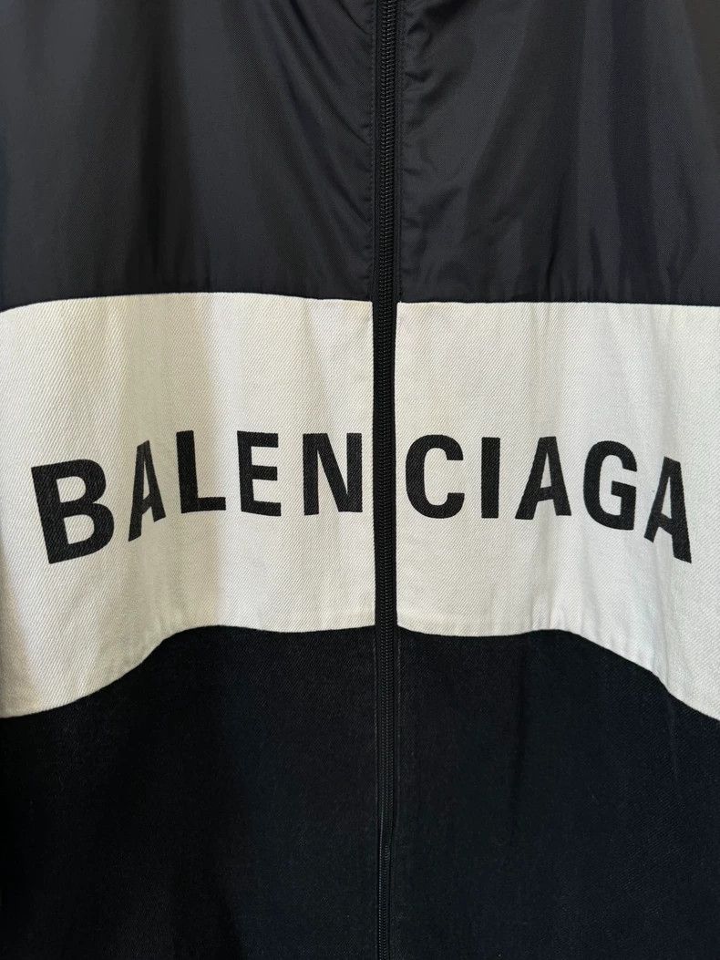 Balenciaga Balenciaga size 36 Denim tri-color patchwork logo jacket Size US XL / EU 56 / 4 - 4 Thumbnail