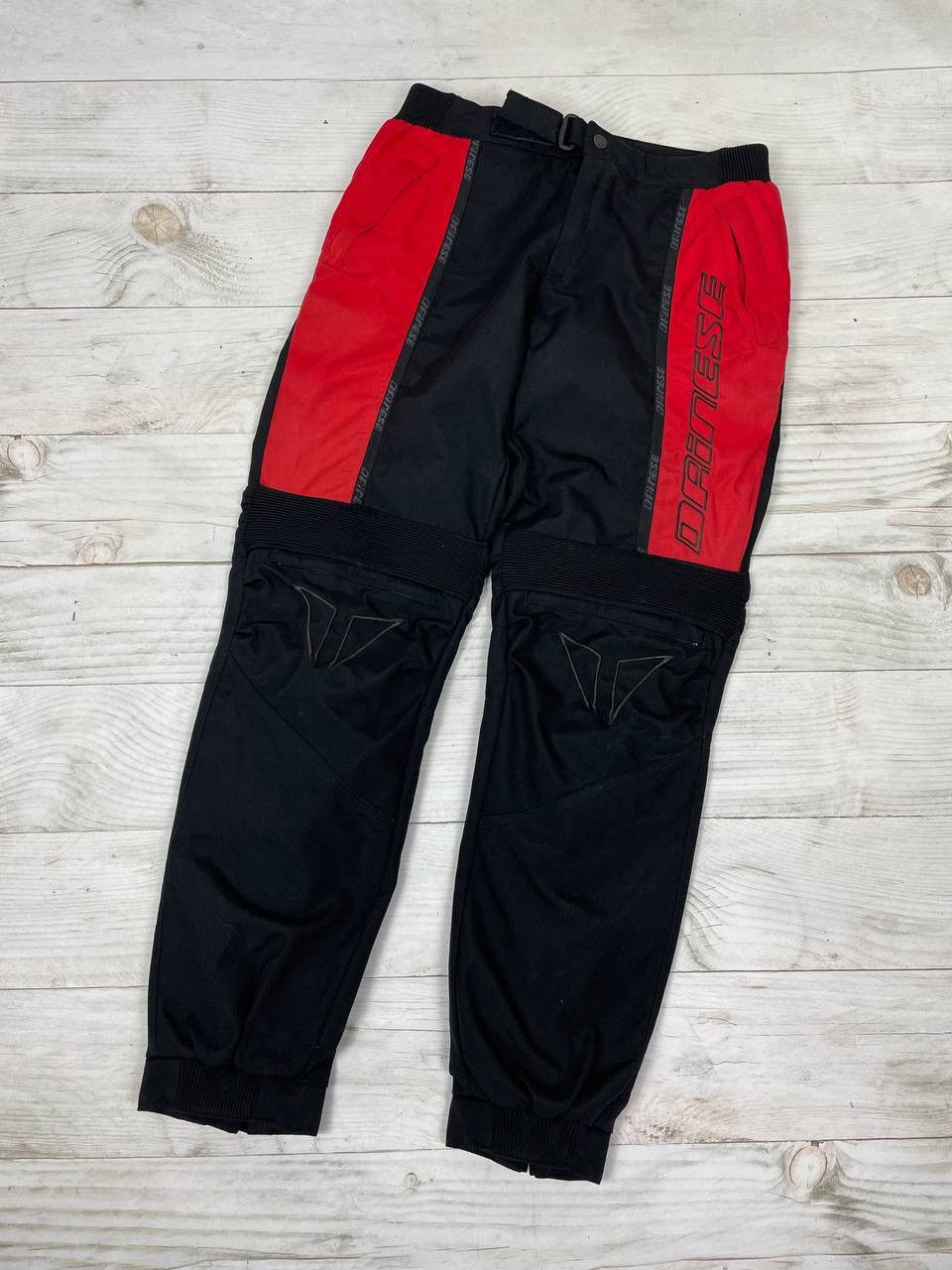 image of Vintage Dainese Racing Motorcycle Pants Moto in Black Red, Men's (Size 36)