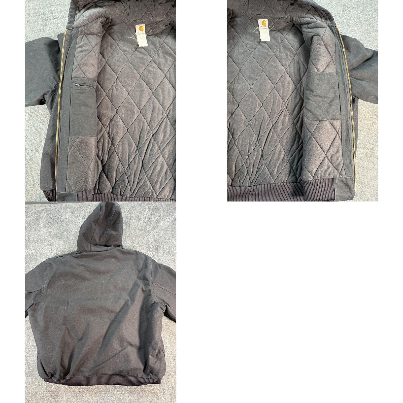 Carhartt VINTAGE Carhartt Jacket Mens 3XL Black J140 Hooded Quilted Lined Made in USA Size US XXL / EU 58 / 5 - 9 Thumbnail