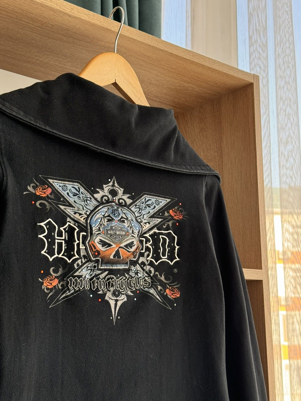 Harley Davidson Vintage Harley-Davidson Japanese W' Big Logo Zip Hoodie Size S / US 4 / IT 40 - 5 Thumbnail