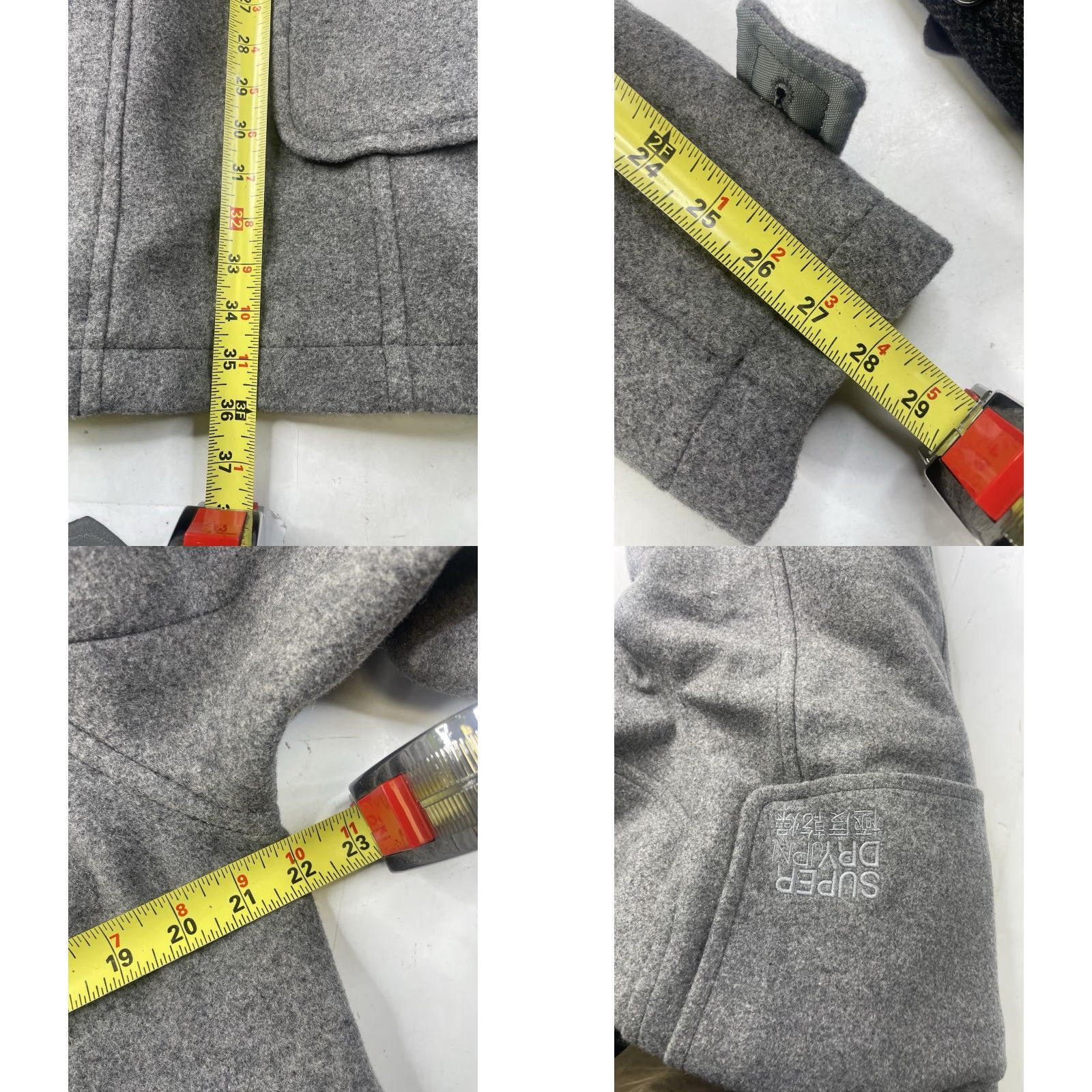 Superdry NWT Superdry Duffle Coat Hooded Men XXL Gray Wool Blend Button Closure Flannel Lined Size US XXL / EU 58 / 5 - 8 Thumbnail