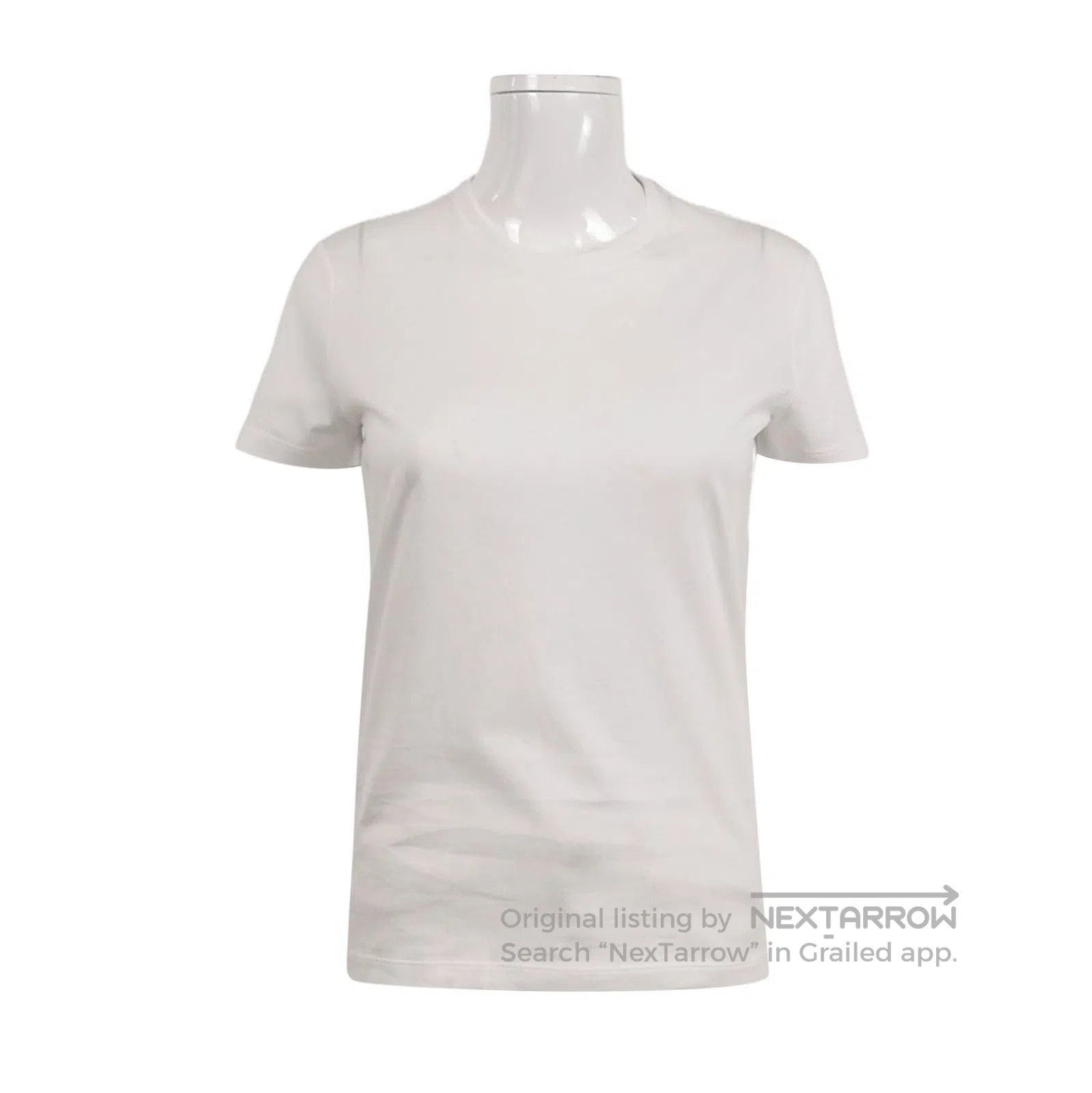 Prada Prada Classic White Cotton Crew Neck T. Size S / US 4 / IT 40 - 1 Thumbnail