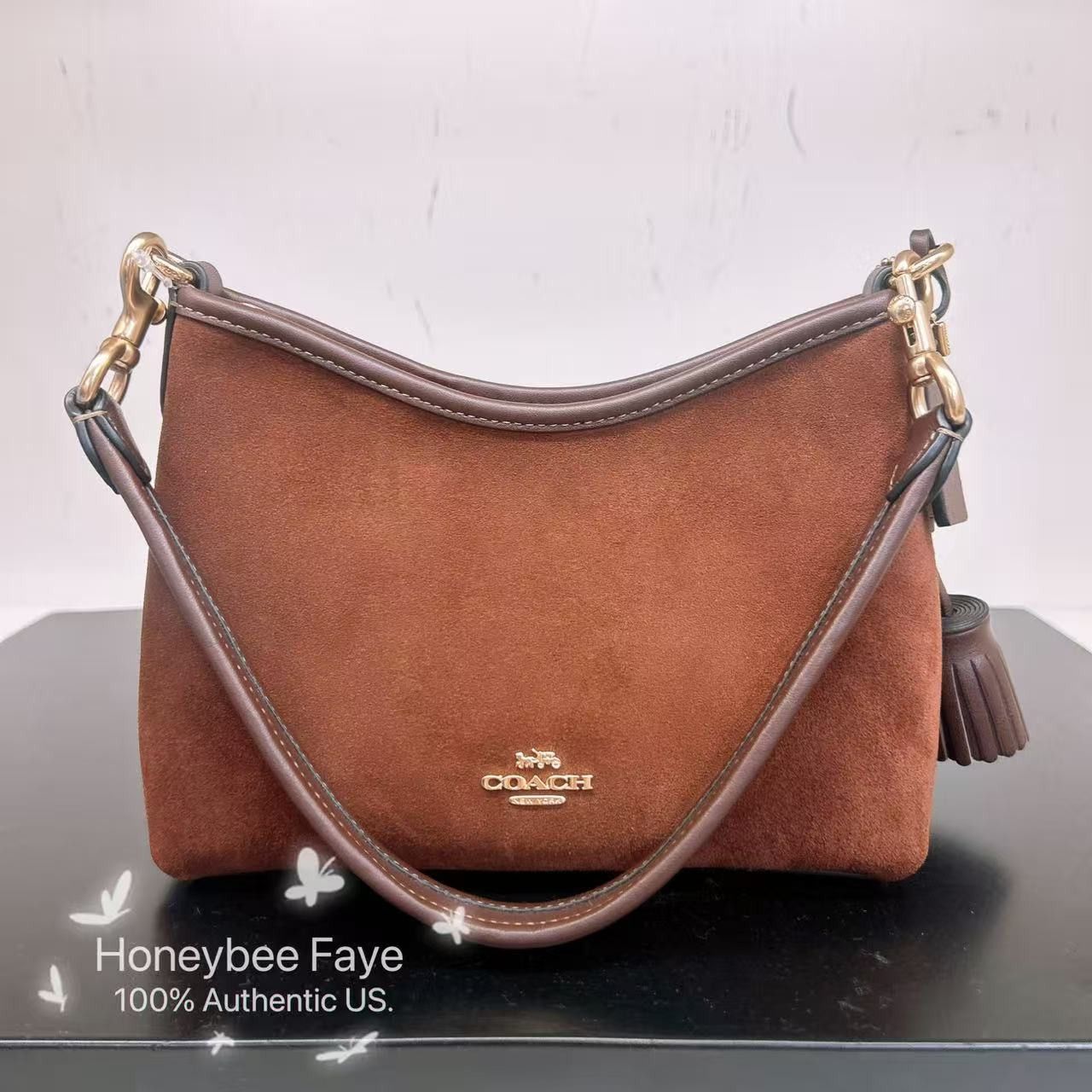 Coach NWT Coach Laurel Small Shoulder Bag With Tassels CCF14 Size ONE SIZE - 1 Thumbnail