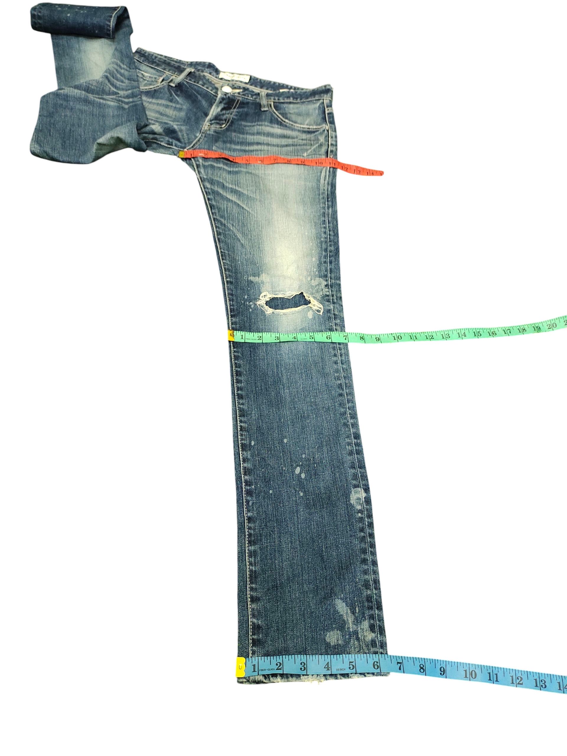 Kapital Vanquish Japan Clawmark Distress Faded Denim Jeans Size US 34 / EU 50 - 17 Thumbnail