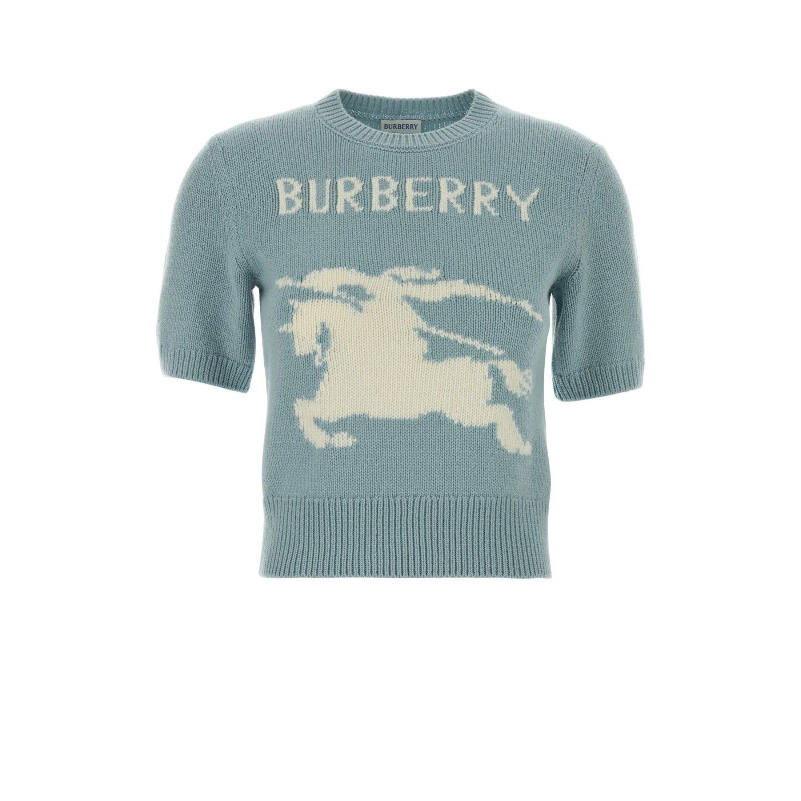 Burberry BURBERRY Light Blue Wool Blend Sweater New & Authentic (Wome Size XS / US 0-2 / IT 36-38 - 1 Thumbnail