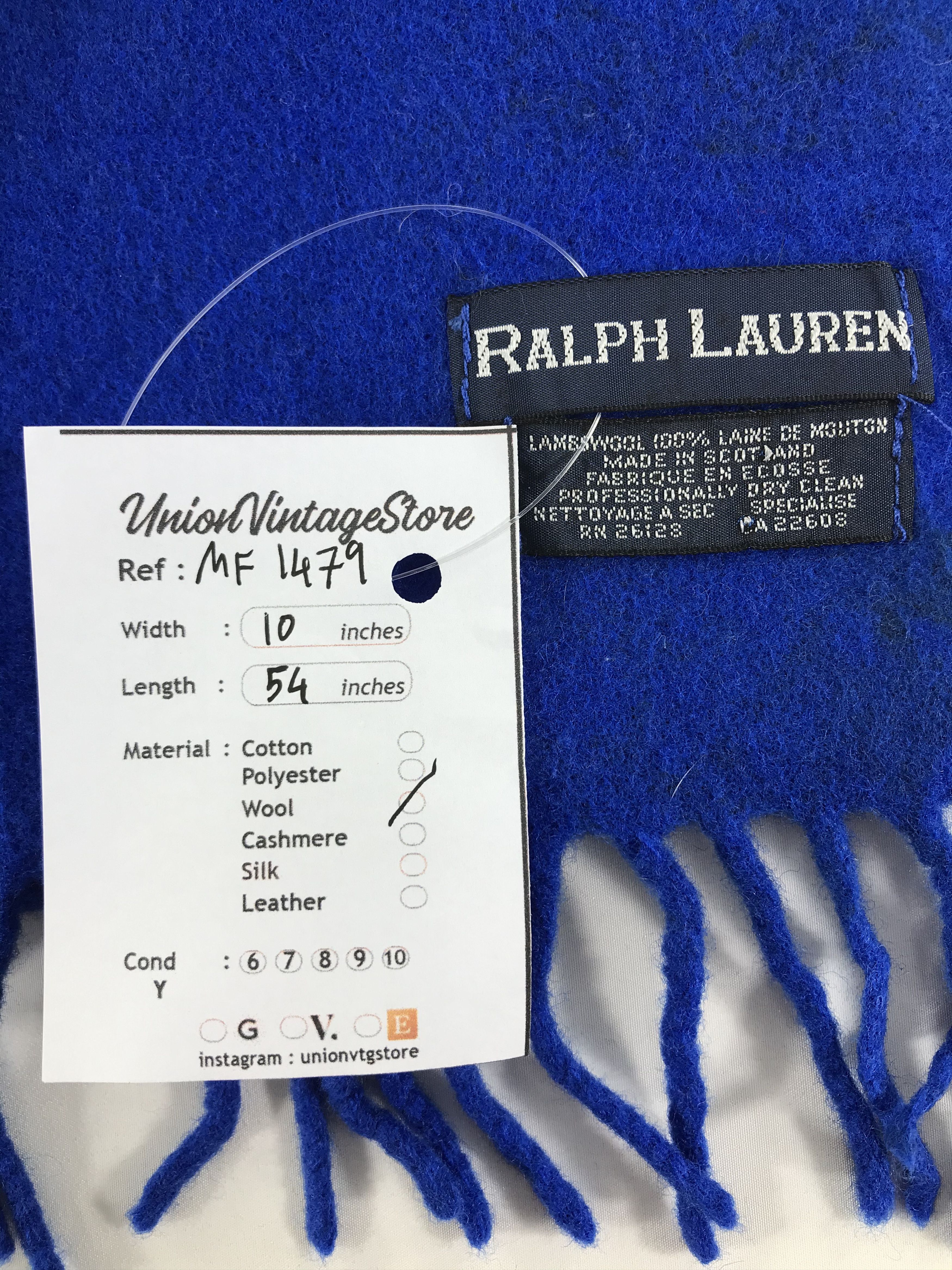 Ralph Lauren Vintage Ralph Lauren Scarf/Muffler/Neckwear MF1479 Size ONE SIZE - 6 Thumbnail