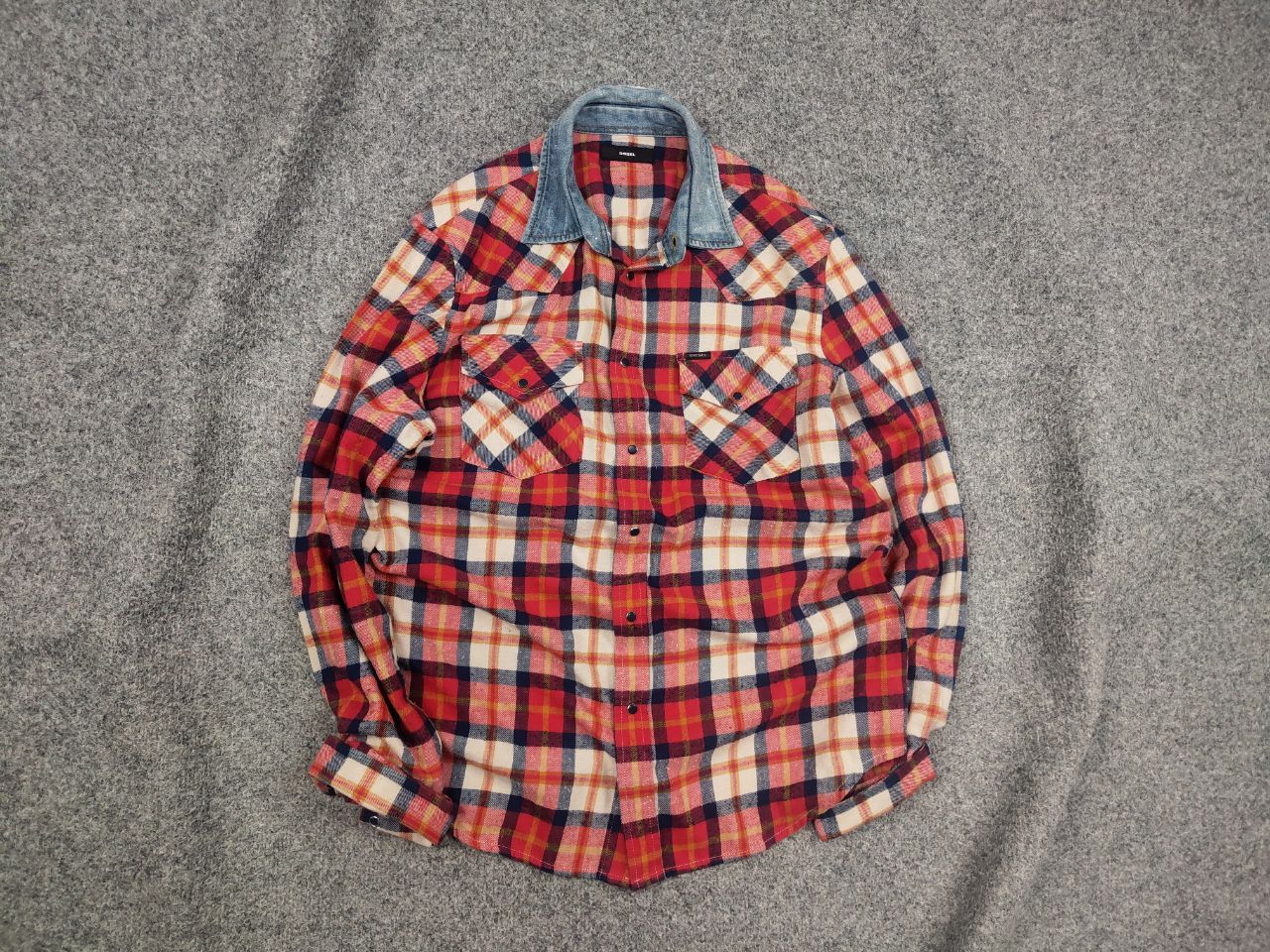 Diesel Diesel Vintage American style Flannel shirt red Long sleeve Size US M / EU 48-50 / 2 - 1 Thumbnail