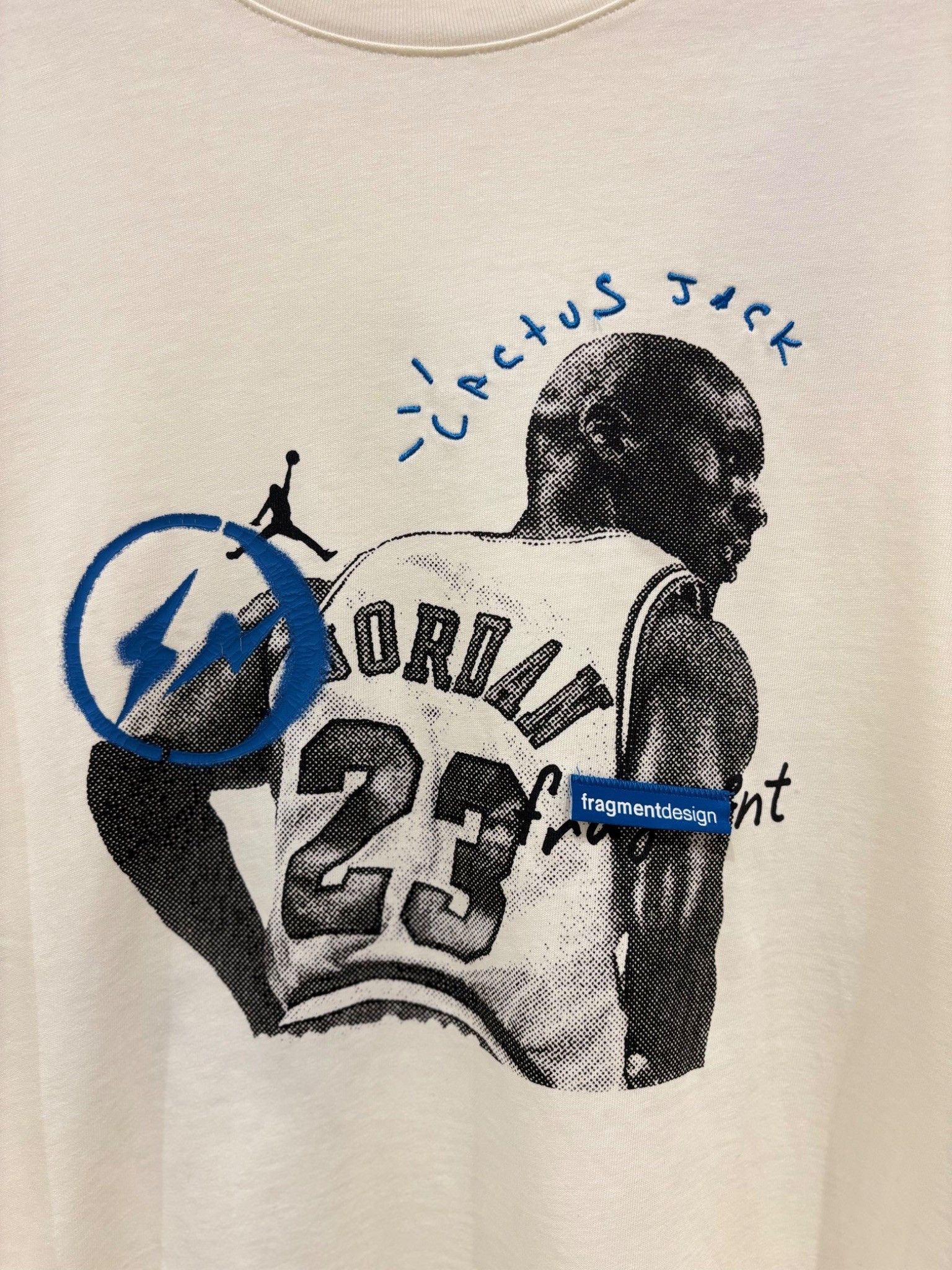 Travis Scott Travis Scott x Jordan x Fragment T-shirt White Size US L / EU 52-54 / 3 - 2 Thumbnail