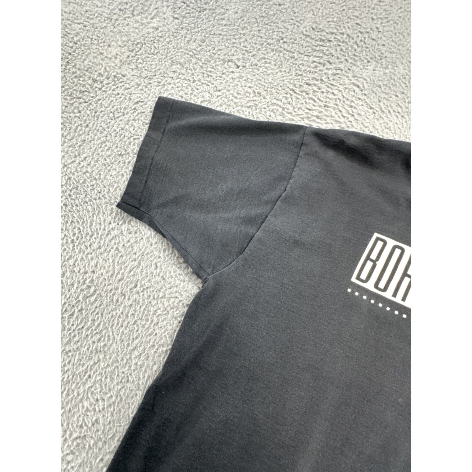 Gildan VINTAGE RARE BOHEMIA BEAT RECORDS T-SHIRT XL 90’S JIMMY LAFAVE RECORD LABEL USA T-Shirt Men Black Logo 90s Band Music XL Size US XL / EU 56 / 4 - 5 Thumbnail