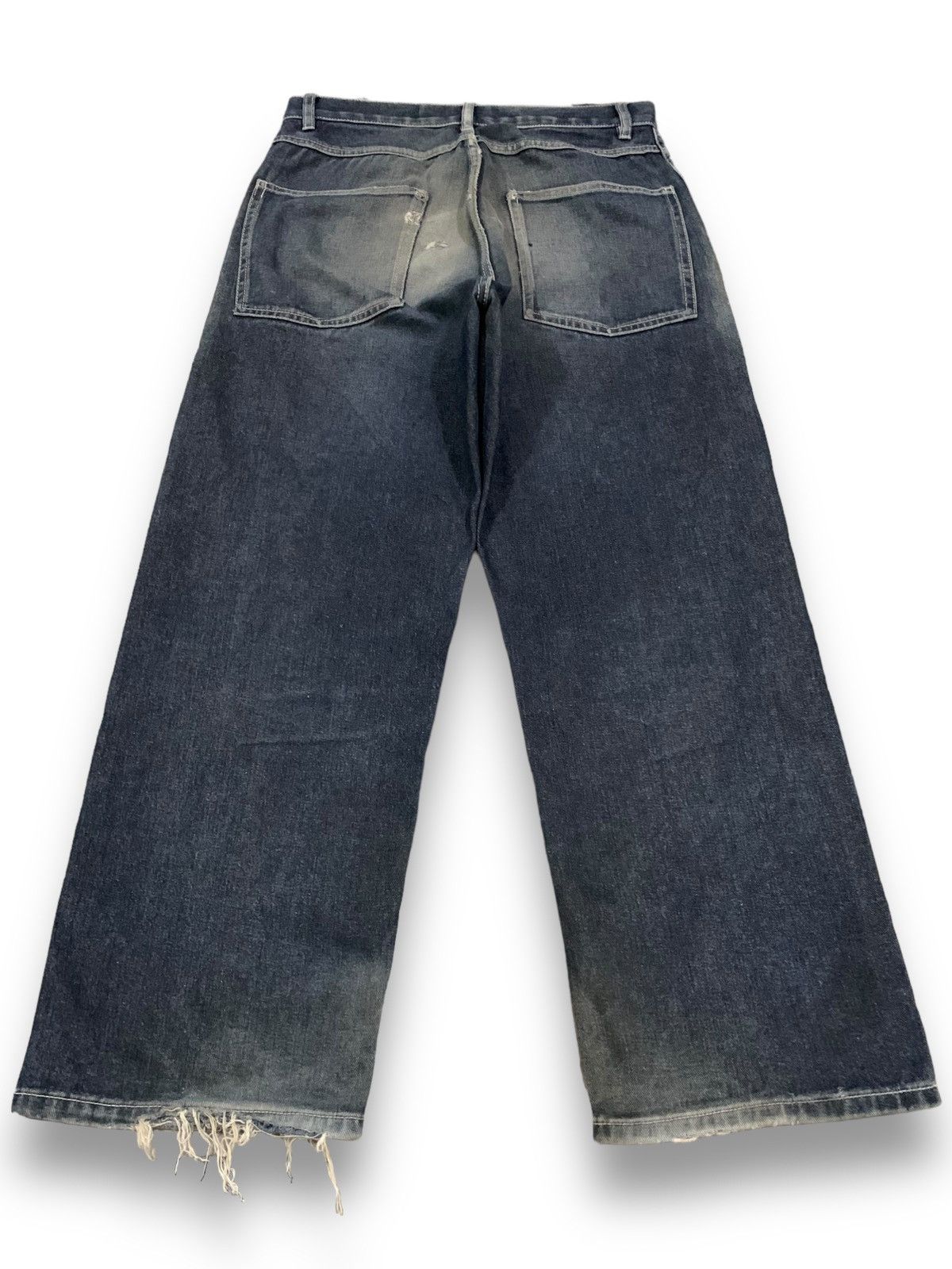 GU × Undercover Vintage Japanese Brand GU Faded Baggy Loose Ripped Jeans Size US 30 / EU 46 - 2 Thumbnail