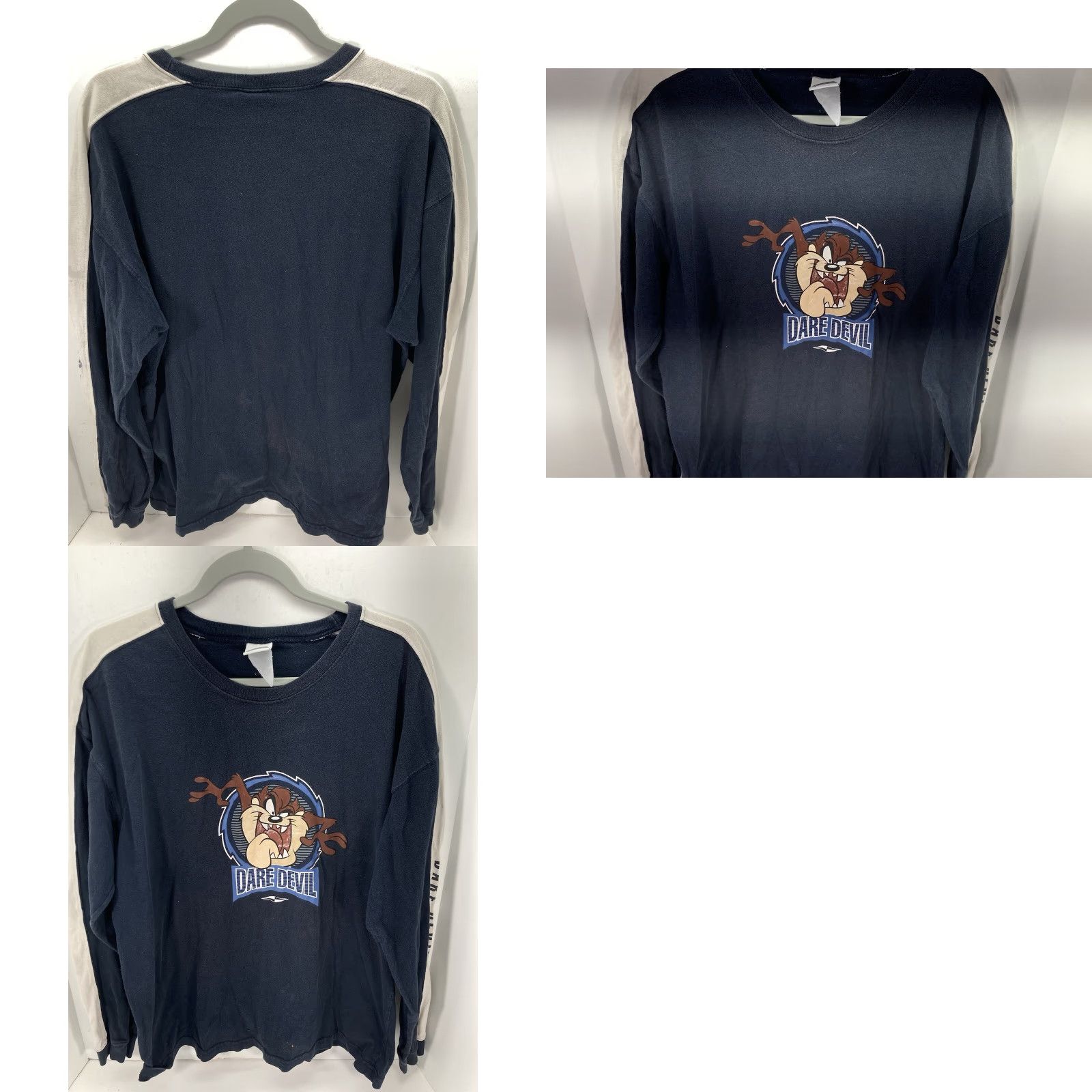 Vintage VINTAGE Warner Bros Taz Shirt Men M Long Sleeve Blue Cotton Crew Neck 1999 Mens Size US M / EU 48-50 / 2 - 10 Thumbnail