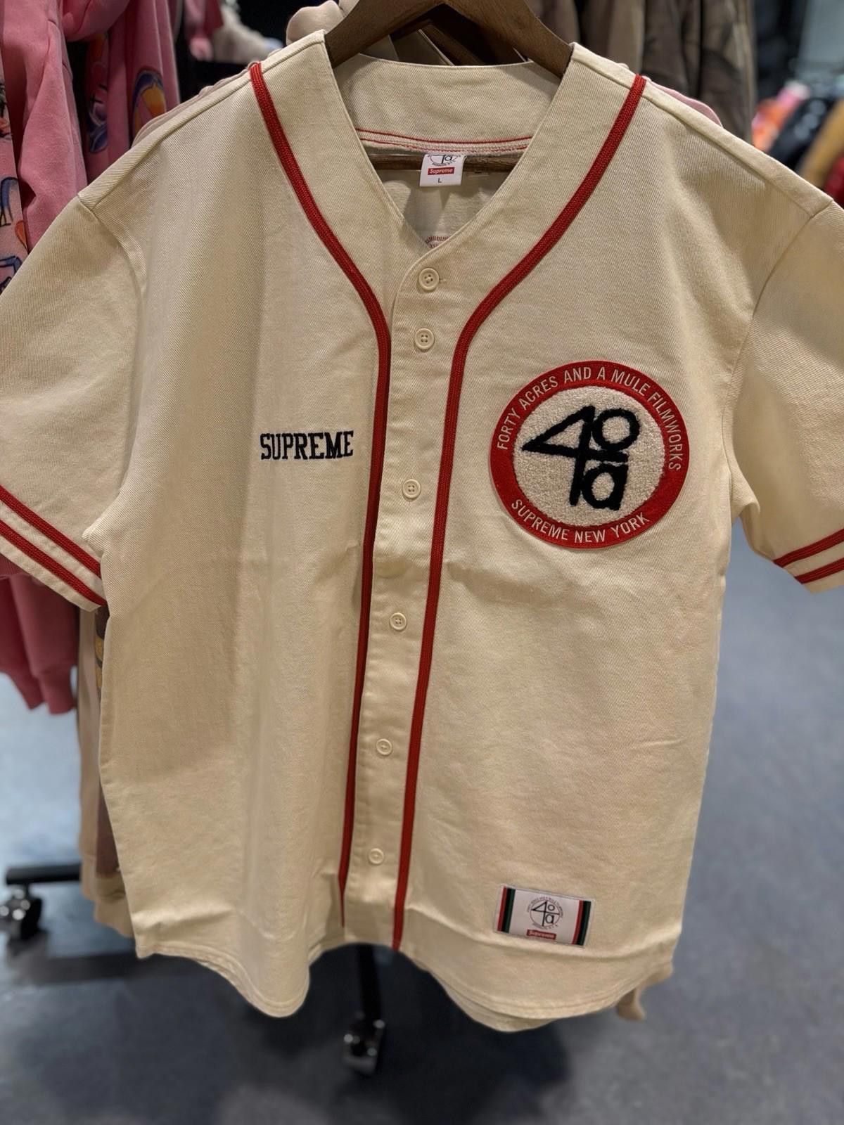 Supreme Supreme 40 Acres Twill Baseball Jersey L Brand New Large Size US L / EU 52-54 / 3 - 2 Thumbnail