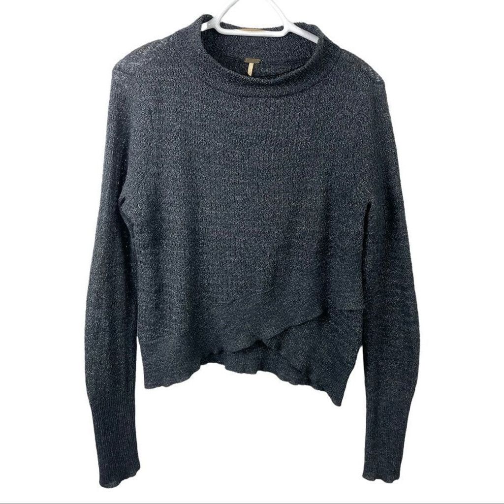 Free People FREE People Mock Neck Linen Blend Boho Wrap Sweater Size XS Size XS / US 0-2 / IT 36-38 - 2 Thumbnail