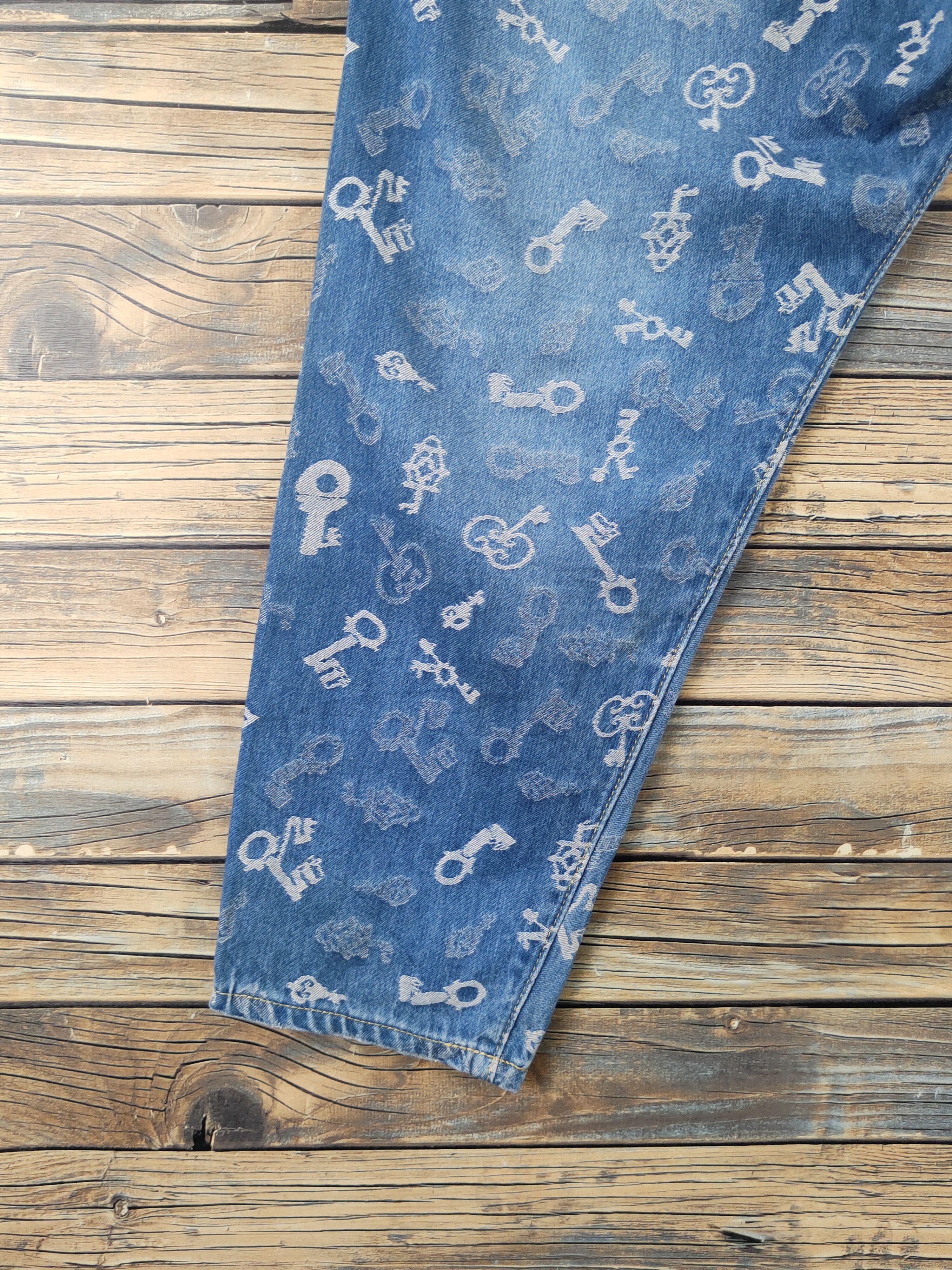 Frapbois DL Frapbois skull vintage Blue Ripped denim Jeans #W1872 Size US 30 / EU 46 - 9 Thumbnail