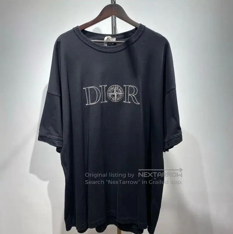 Dior Dior Black Cotton Blend Oversized T-Shirt . Size US XXL / EU 58 / 5 - 1 Thumbnail