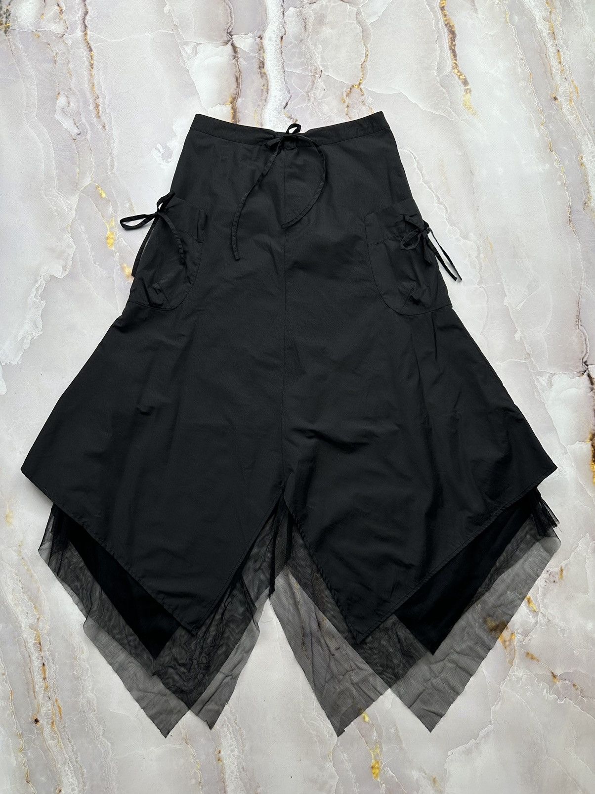 image of Avant Garde x Vintage Flared Midi Skirt in Black, Women's (Size 25)