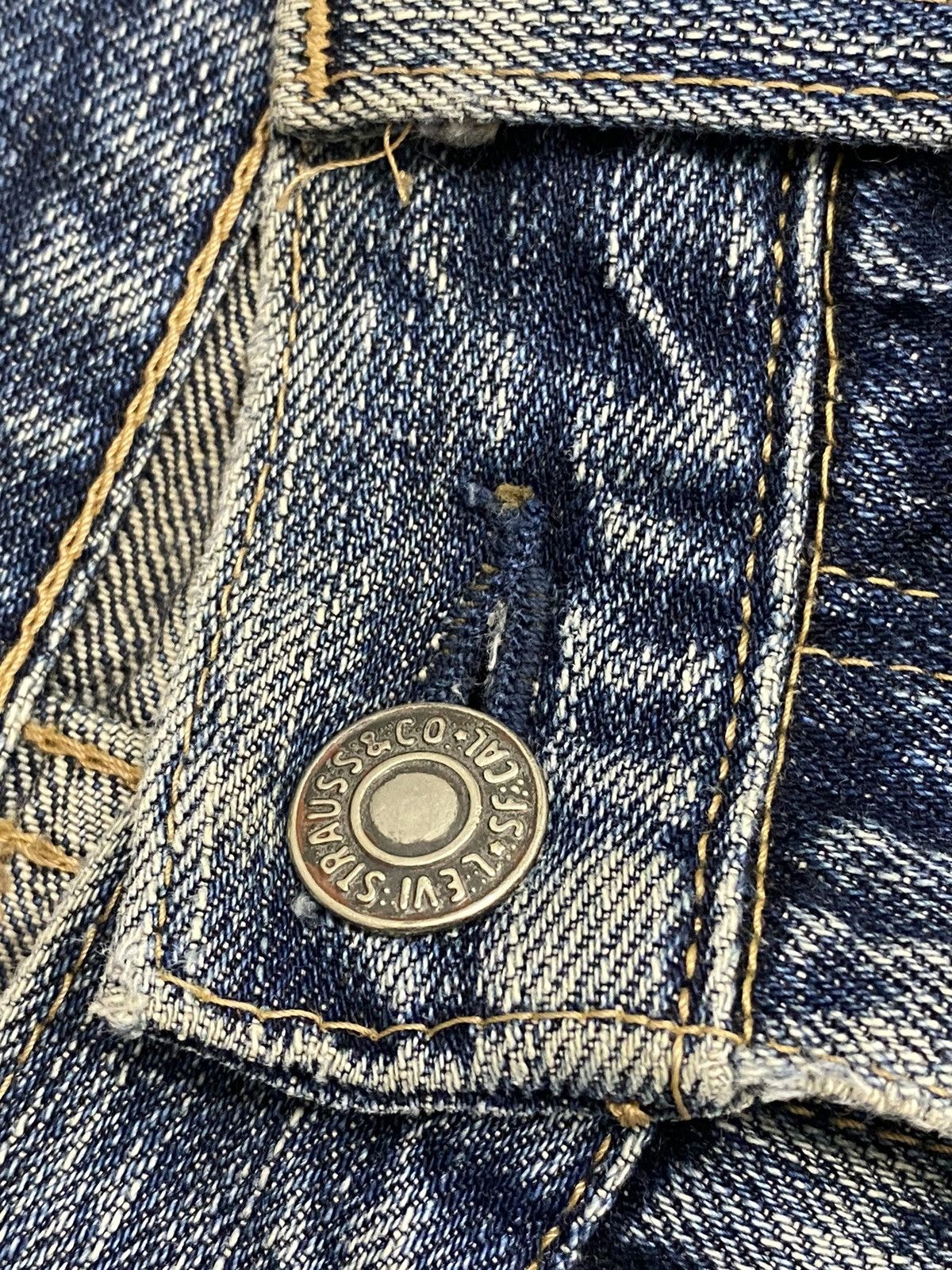 Levi's Levis 505 Japan Market J03 Button Distress Denim Washed Size US 30 / EU 46 - 10 Thumbnail