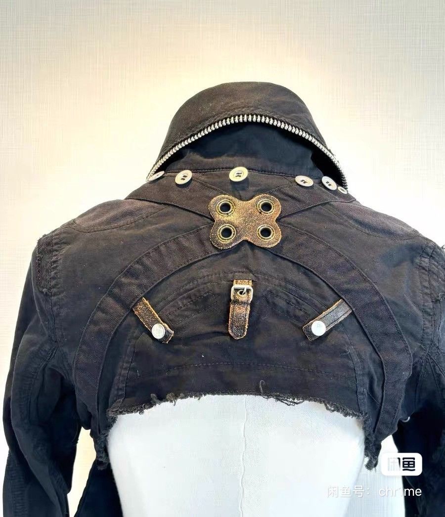 Le Grande Bleu (L.G.B.) LGB Black Utility Multipocket Cropped Jacket Bolero Size XS / US 0-2 / IT 36-38 - 5 Thumbnail
