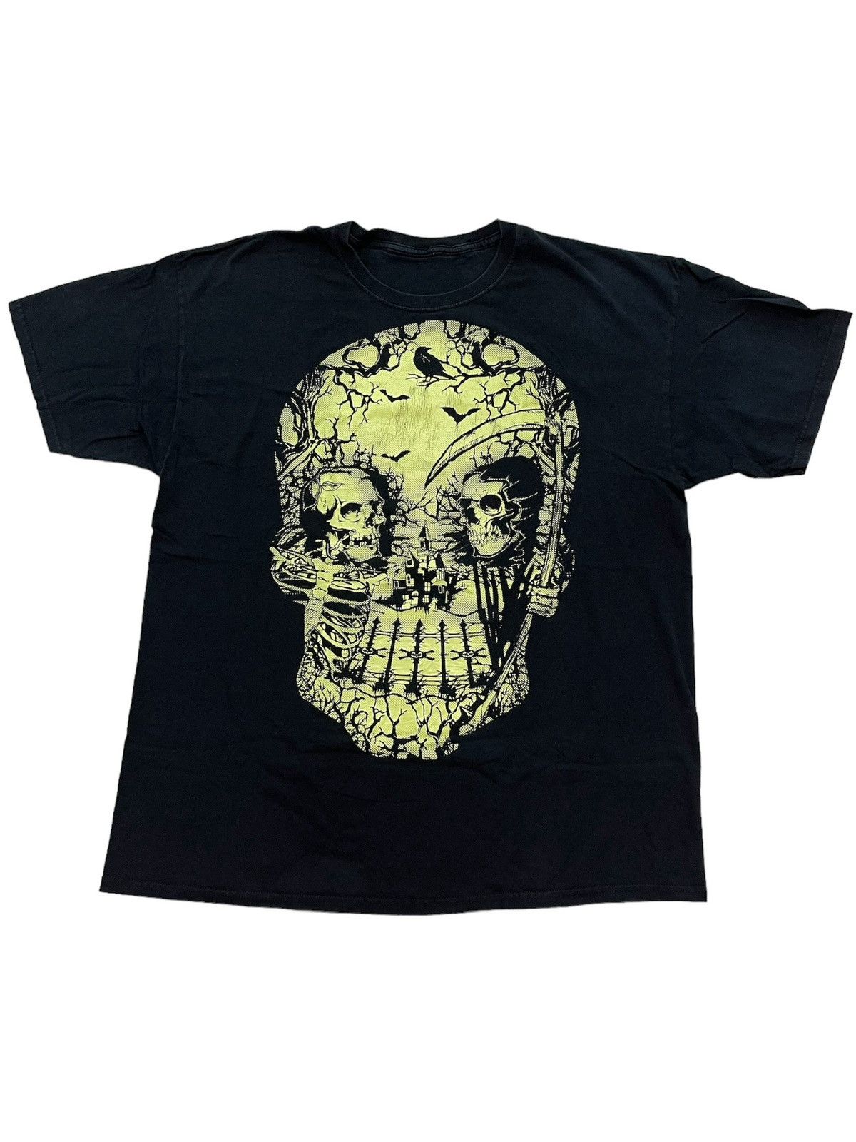 Vintage Skeleton Skulls Caribbean Big Logo Graphic Tshirt Size US L / EU 52-54 / 3 - 1 Thumbnail