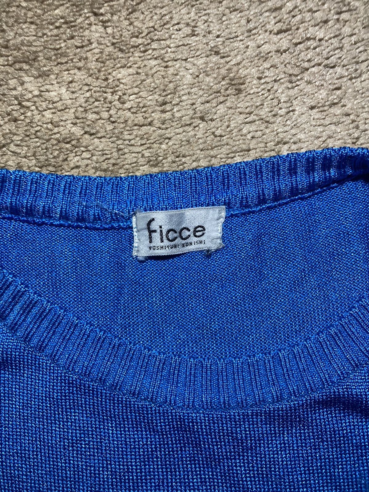 Japanese Brand × Yoshiyuki Konishi SS96 Ficce Yoshiyuki Konishi Blue Flamingo Water Knit 90s Size US L / EU 52-54 / 3 - 2 Thumbnail