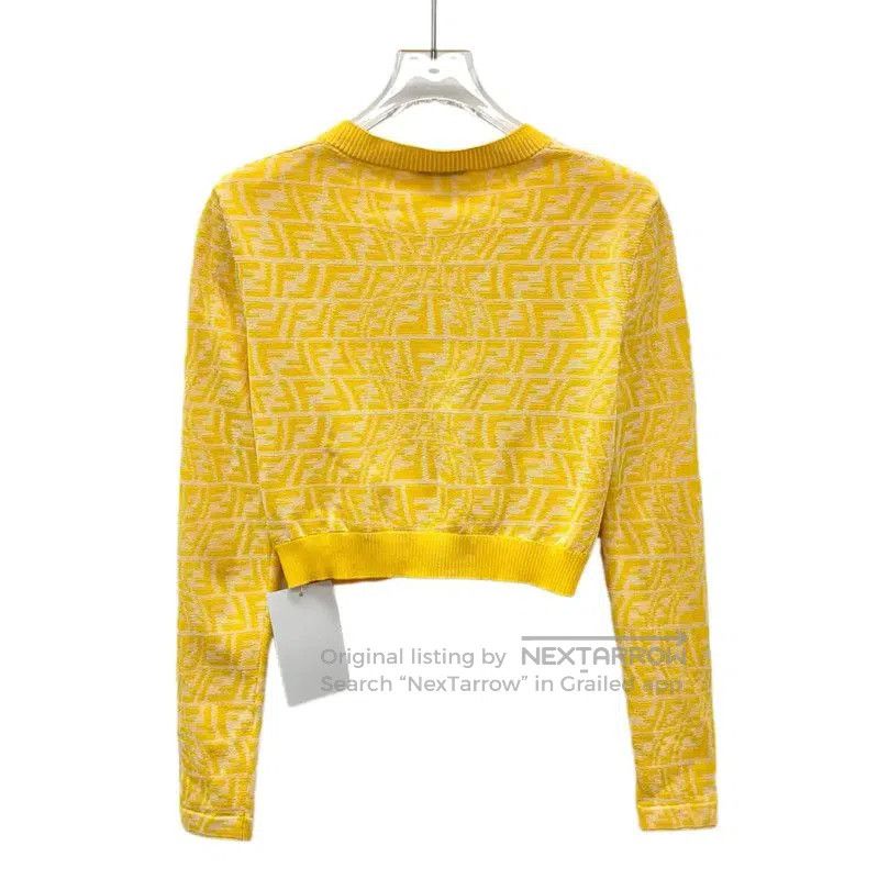 Fendi Fendi Yellow Knit Cardigan for Women . Size XS / US 0-2 / IT 36-38 - 2 Thumbnail