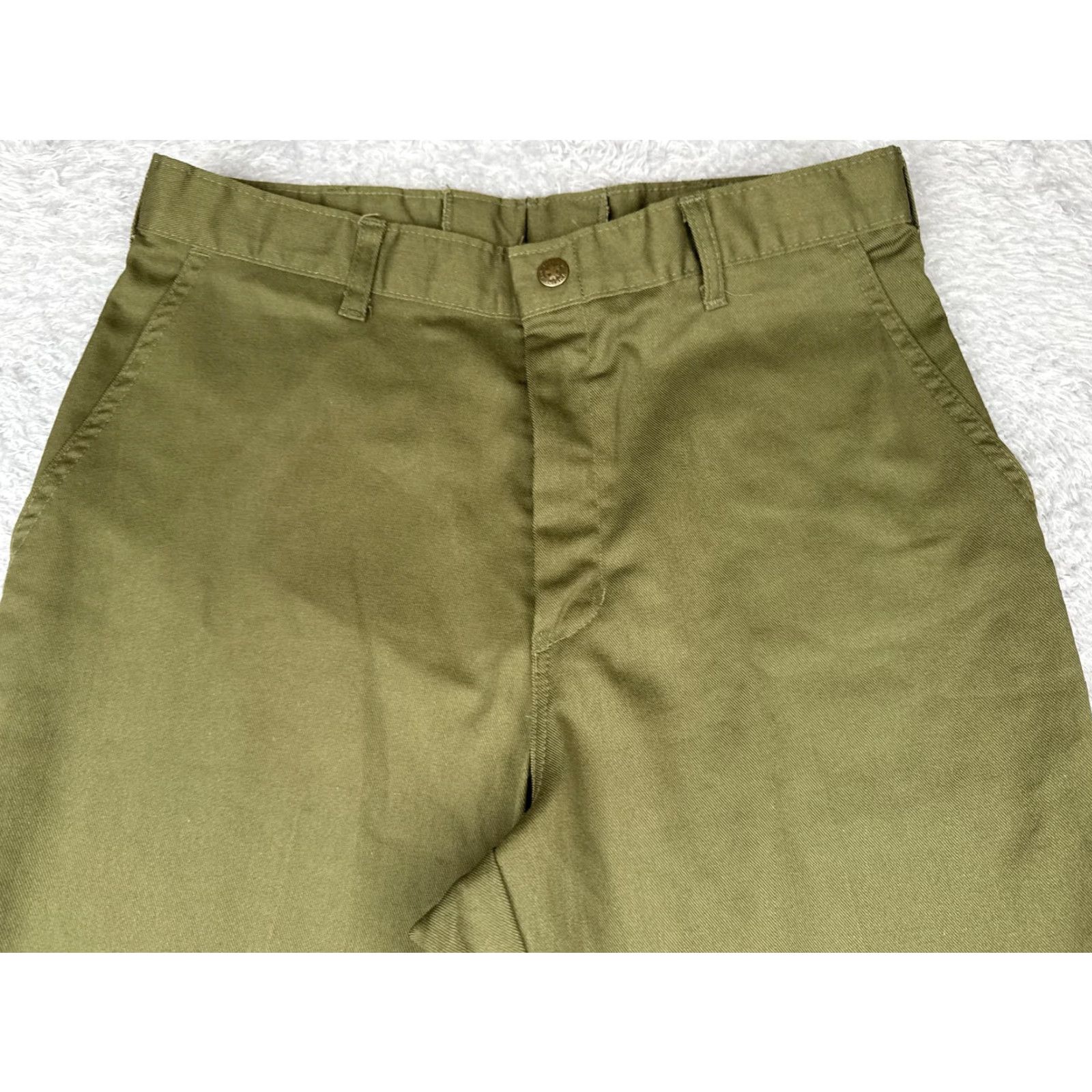 Vintage VINTAGE Boy Scouts of America Pants Mens 32x32 Olive Green Twill Straight Leg Flat 1997 Size US 32 / EU 48 - 4 Thumbnail