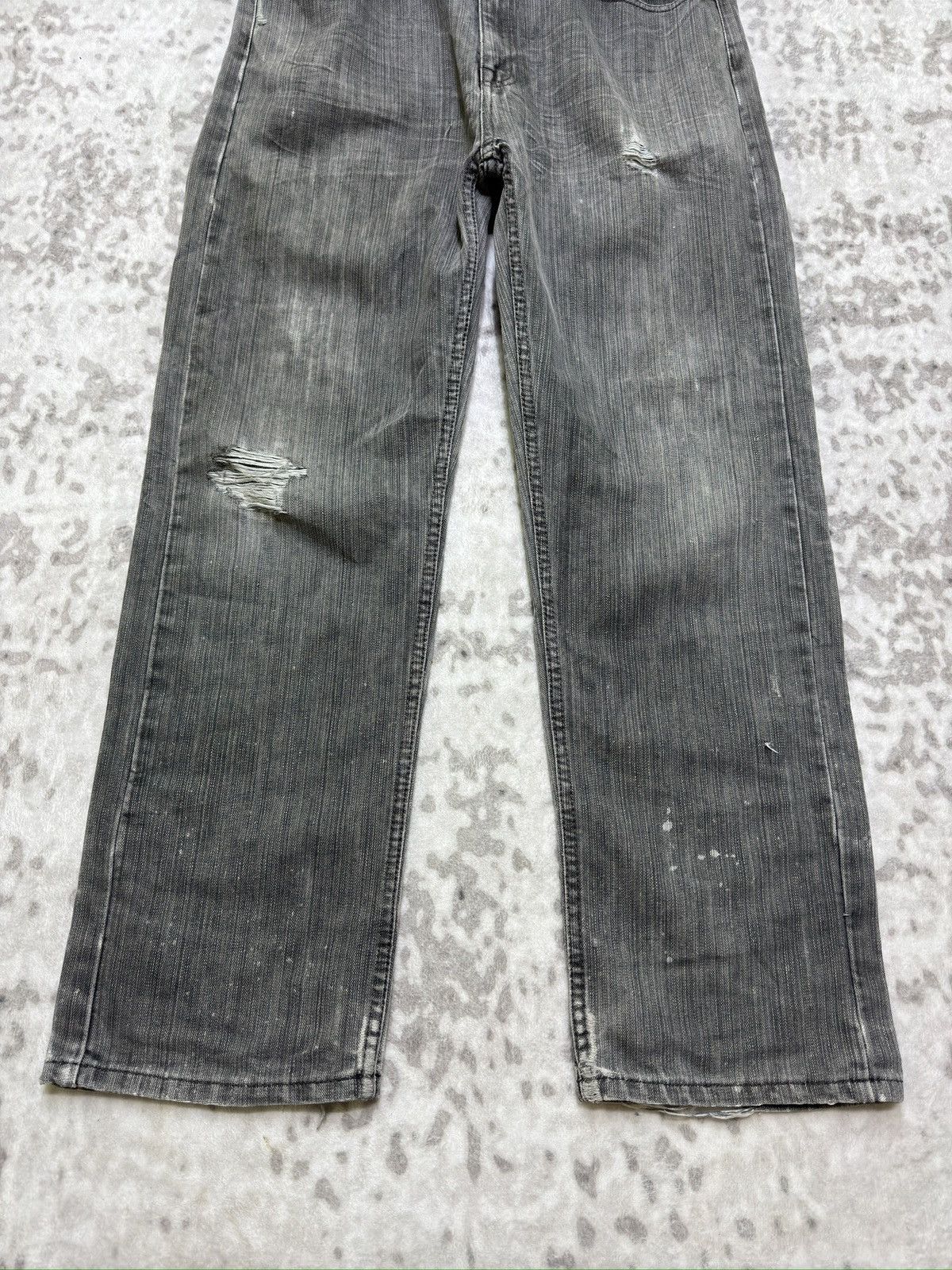 Japanese Brand Vintage Blue Gear Jeans Distressed Black Wing Embroidery Size US 32 / EU 48 - 7 Thumbnail