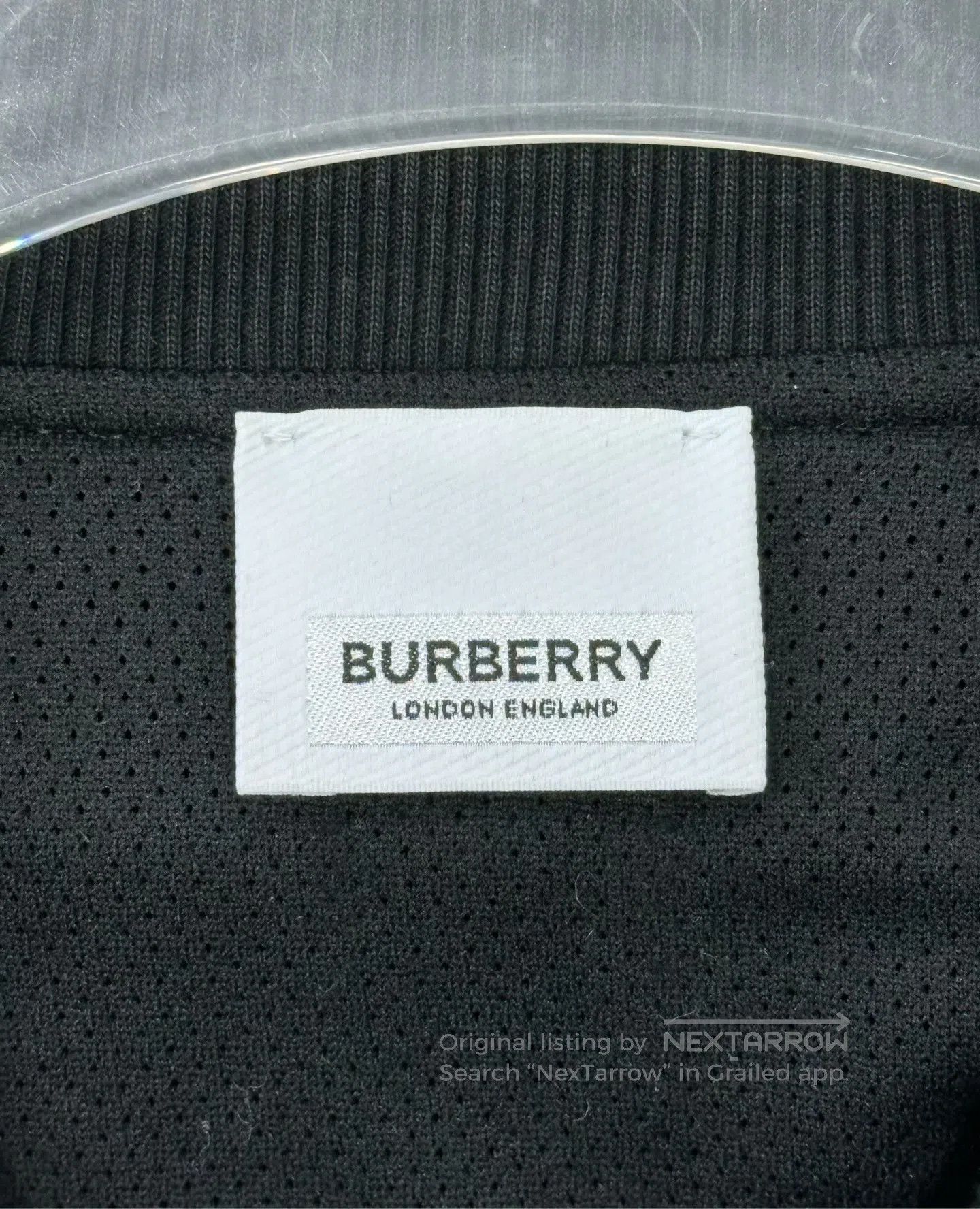 Burberry Burberry Black Flock Embroidered Logo Cotton Filled Zipper Size L / US 10 / IT 46 - 5 Thumbnail