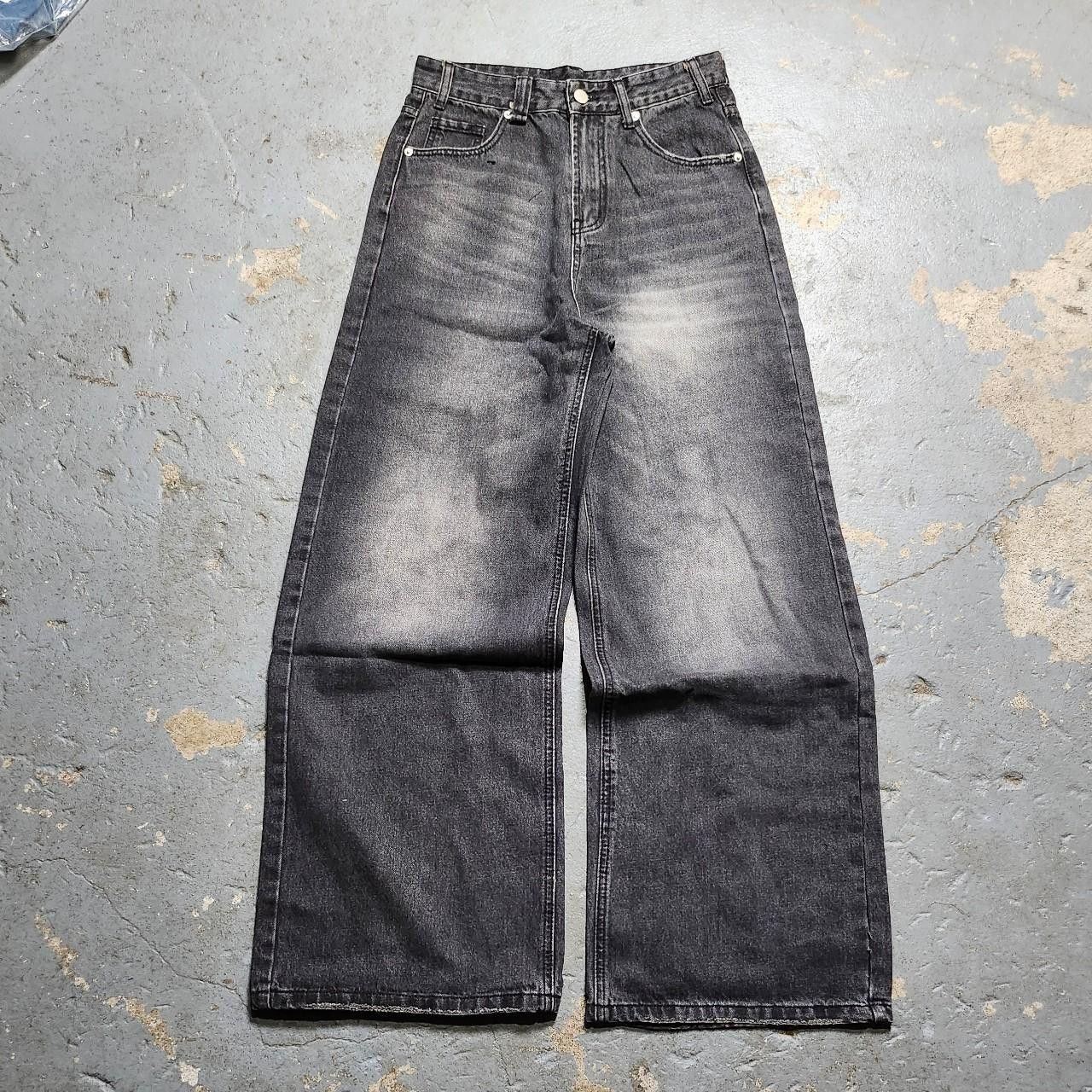Japanese Brand baggy loose fit grey wash faded jeans Size US 28 / EU 44 - 1 Thumbnail