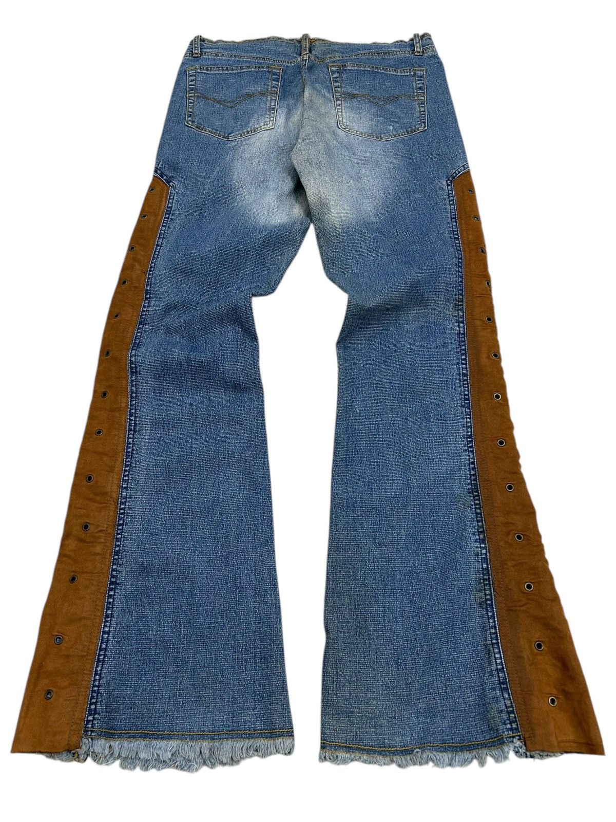 Hysteric Glamour Flare Unisex Lazer Jean Hybrid Country Cowboy Style Lace Up Size US 30 / EU 46 - 2 Thumbnail