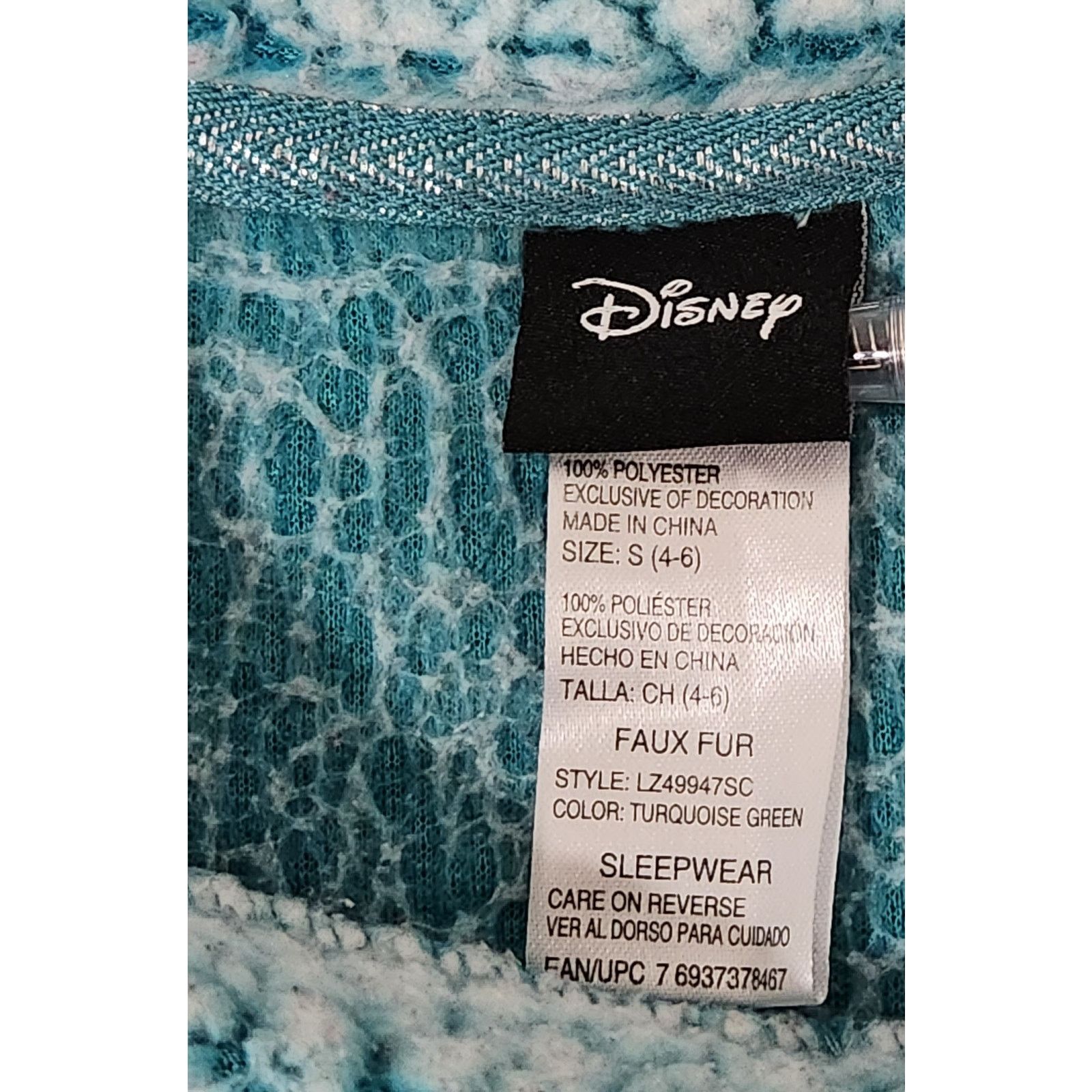Disney Disney Green Stitch Ohana Faux Fur Sleepwear Top Small Size S / US 4 / IT 40 - 4 Thumbnail