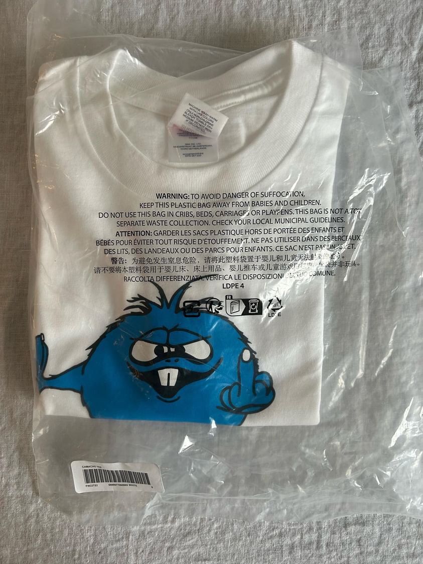 image of Supreme Camacho Tee White Blue, Men's (Size Small)