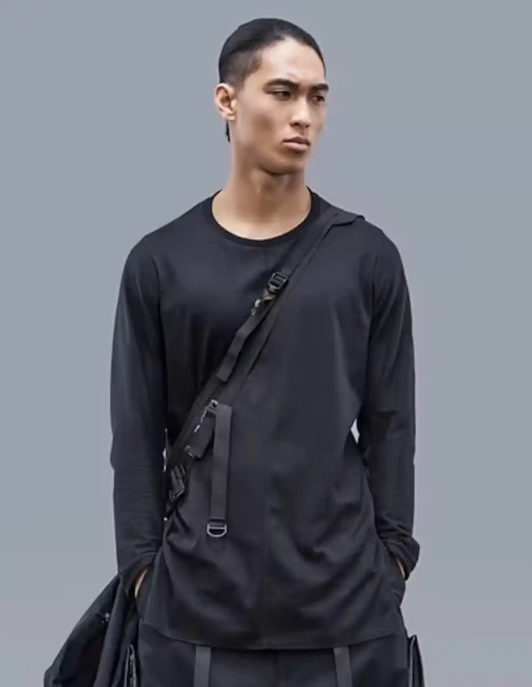 image of Acronym Ss15 S18-Br Cashmere Blend Longsleeve in Black, Men's (Size Large)