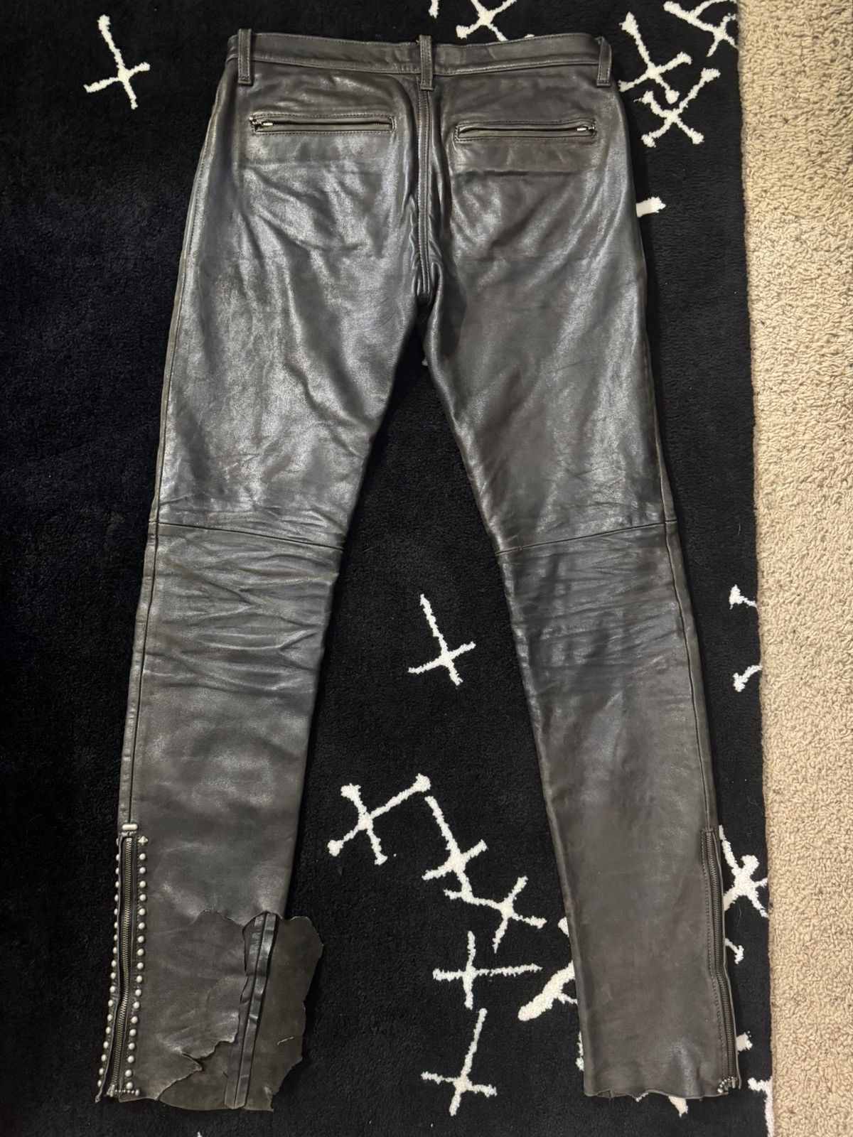 Undercover Undercover AW05 Arts and Crafts leather pants Size US 30 / EU 46 - 3 Thumbnail