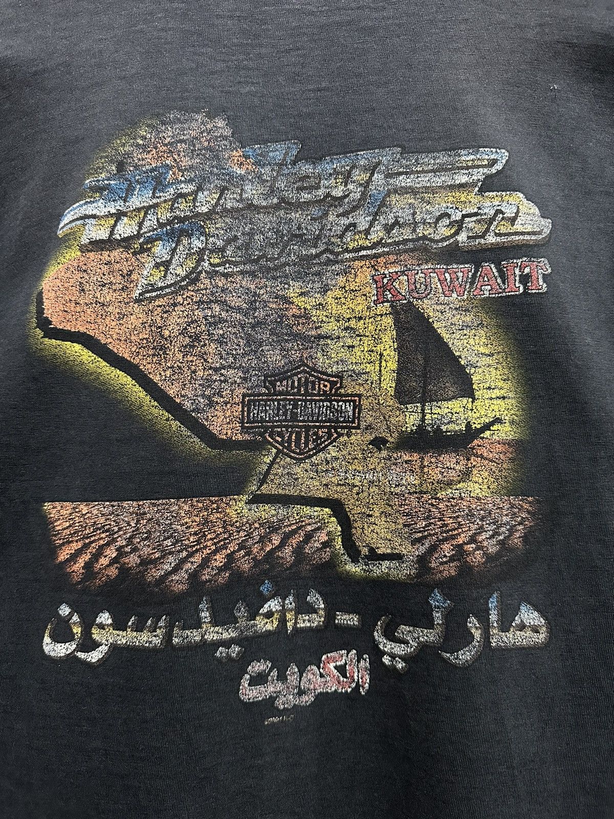 Harley Davidson Vintage Harley Davidson Arabic Distressed Boxy Tee Size US M / EU 48-50 / 2 - 10 Thumbnail