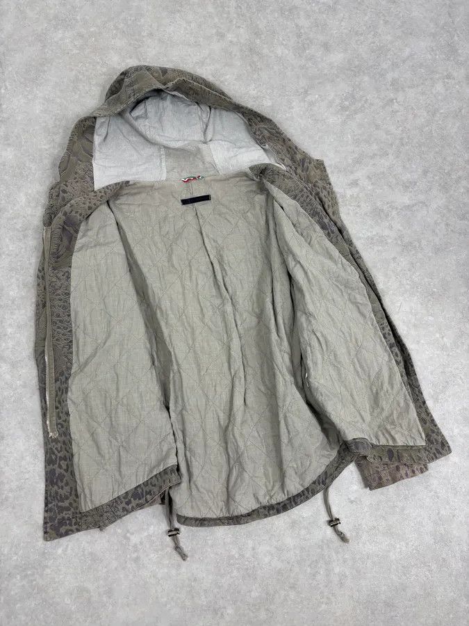 Vintage 2000s Massimo Rebecchi Khaki Animal Kingdom Long Coat Size M / US 6-8 / IT 42-44 - 7 Thumbnail