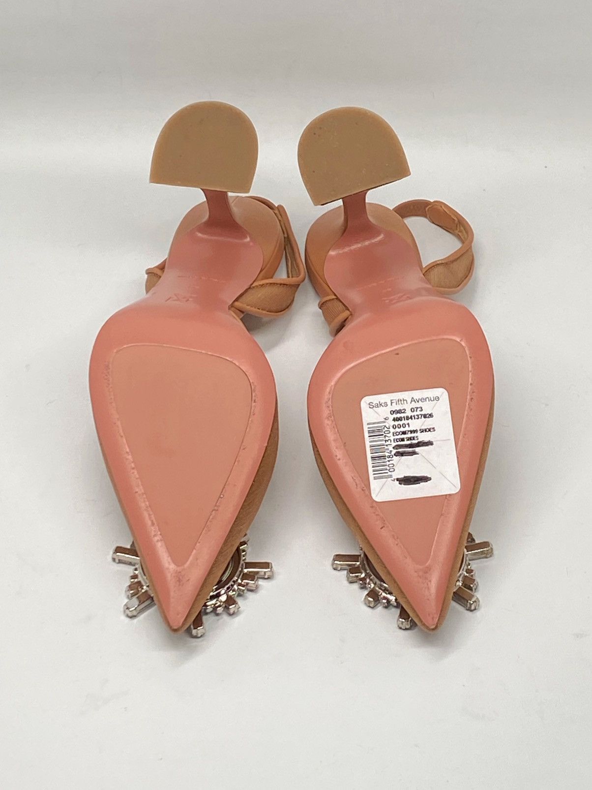 Amina Muaddi Amina Muaddi Begum 90MM Crystal Mesh Slingback Pumps size 36 Size US 6 / IT 36 - 11 Thumbnail