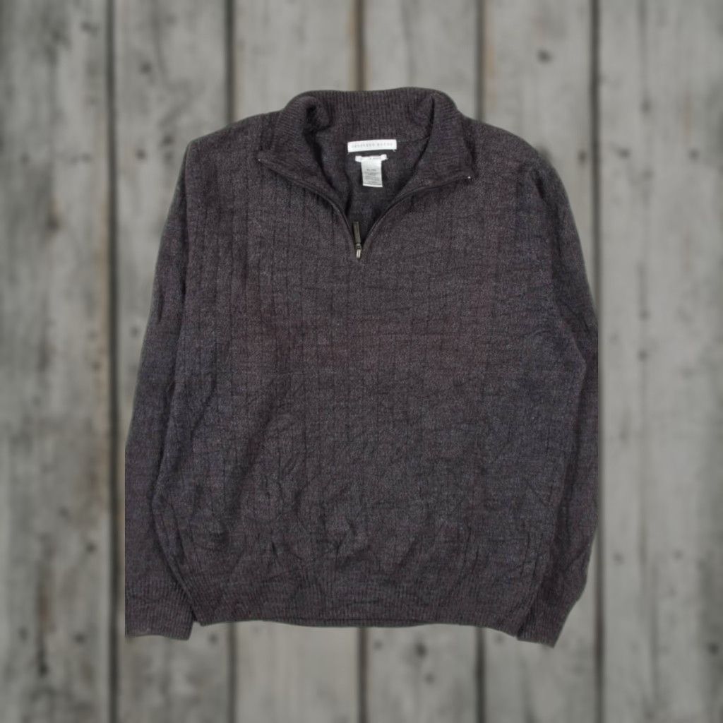 Geoffrey Beene VINTAGE Geoffrey Beene Charcoal Sweater X-Large Knit Pullover 83 Size XL / US 12-14 / IT 48-50 - 1 Thumbnail
