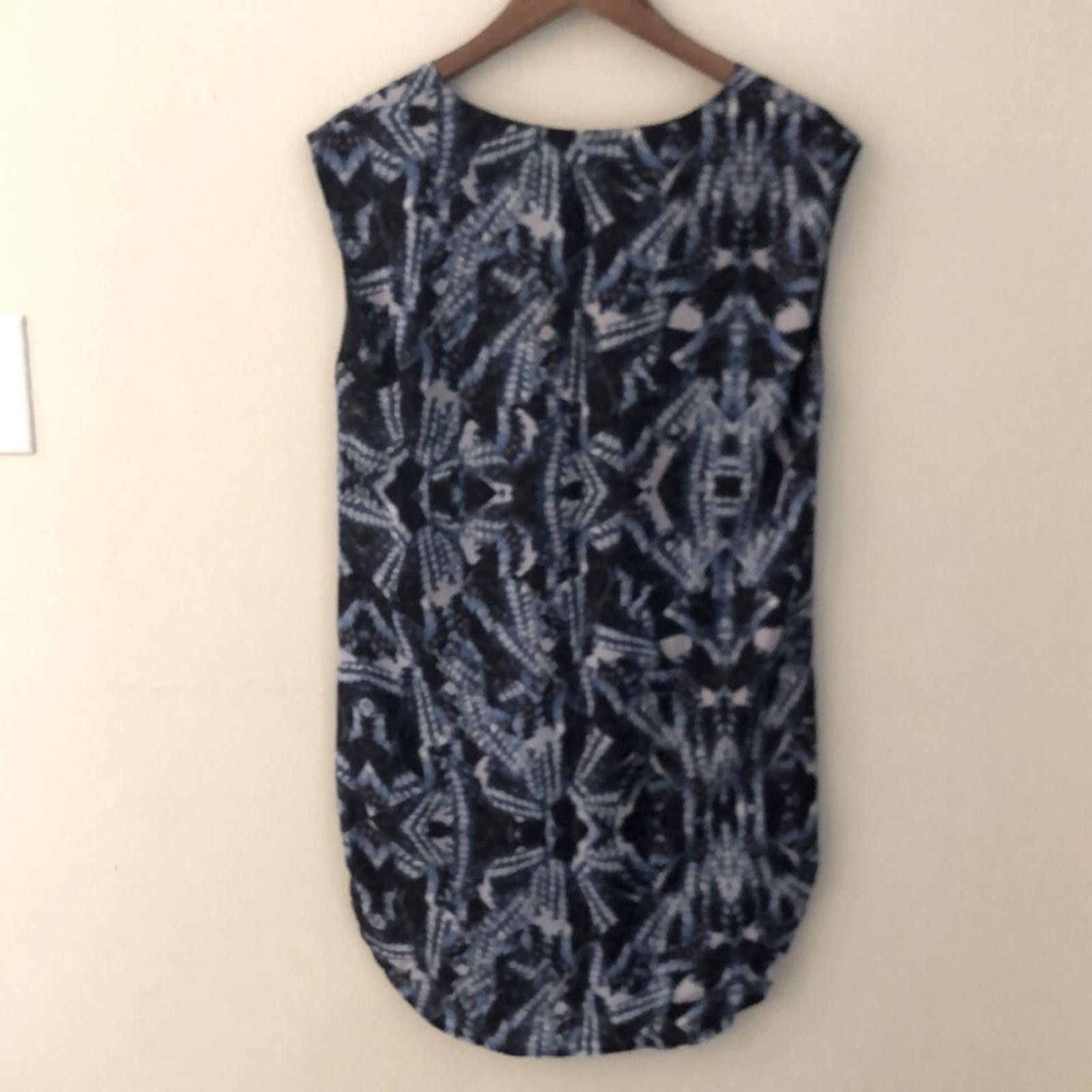 Other Rieley midi sleeveless sheath dress blue black lined SZ SM Size 28" / US 6 / IT 42 - 4 Thumbnail