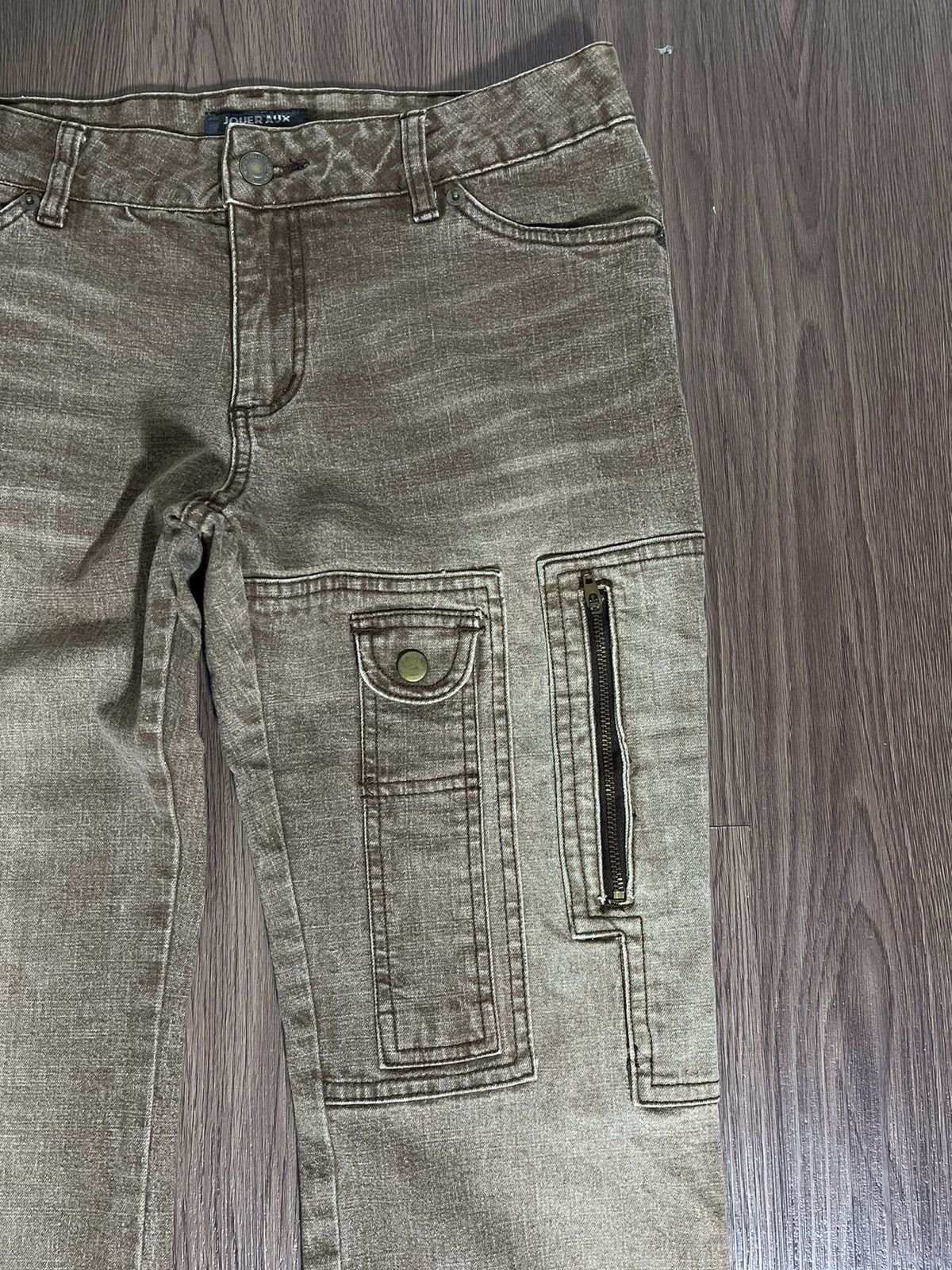 If Six Was Nine × Japanese Brand × Vintage Jouer Aux Echecs flare mudwash jeans rare design Size US 31 - 7 Thumbnail