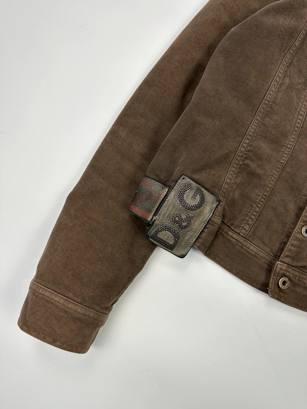 Dolce & Gabbana Dolce Gabbana AW2003 Patch Tags Brown Jacket Size L / US 10 / IT 46 - 2 Thumbnail